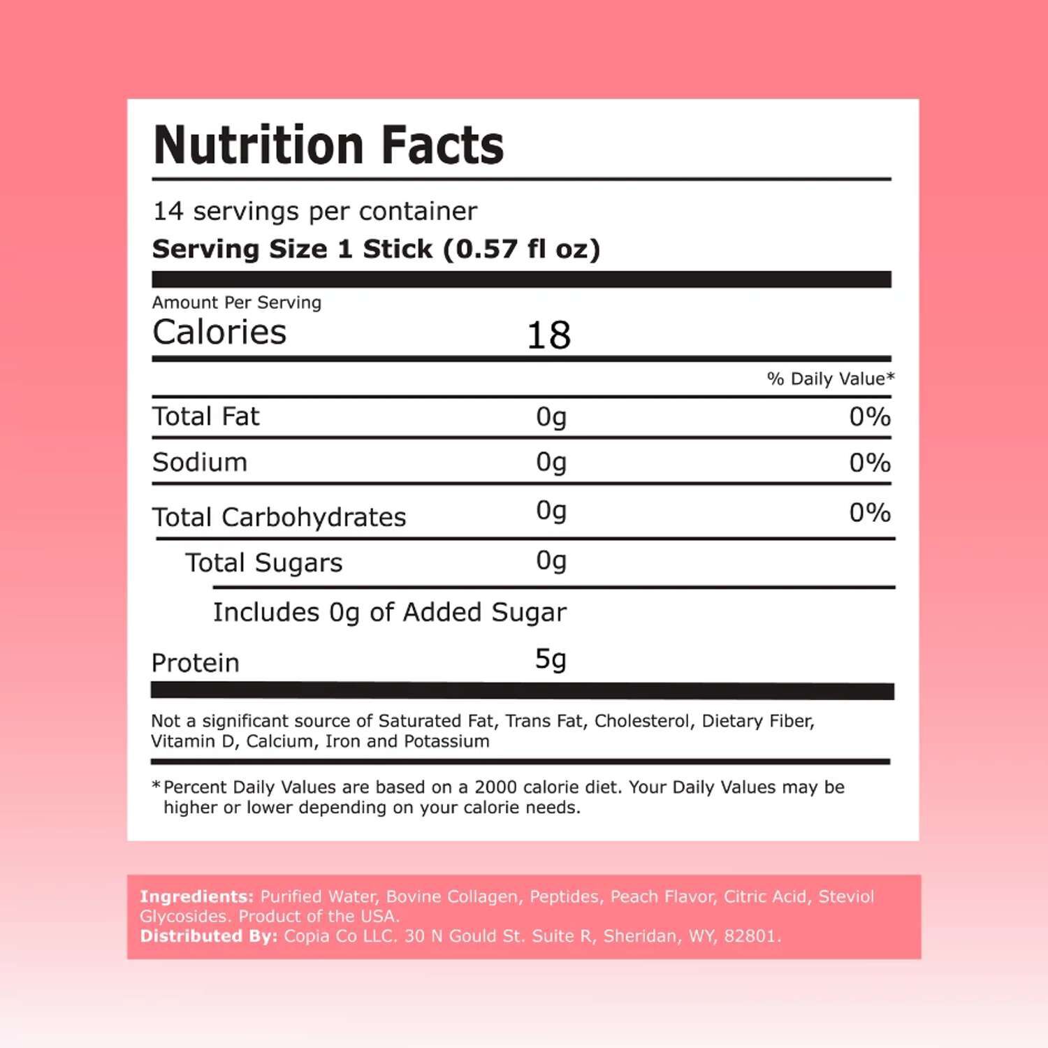 Liquid Collagen Stix - Peach (14 Stick Packs)