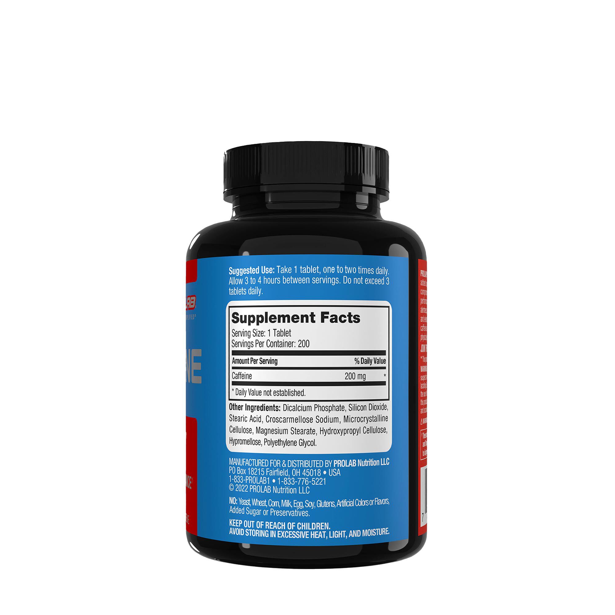 Caffeine - 200 Tablets (200 Servings)  | GNC