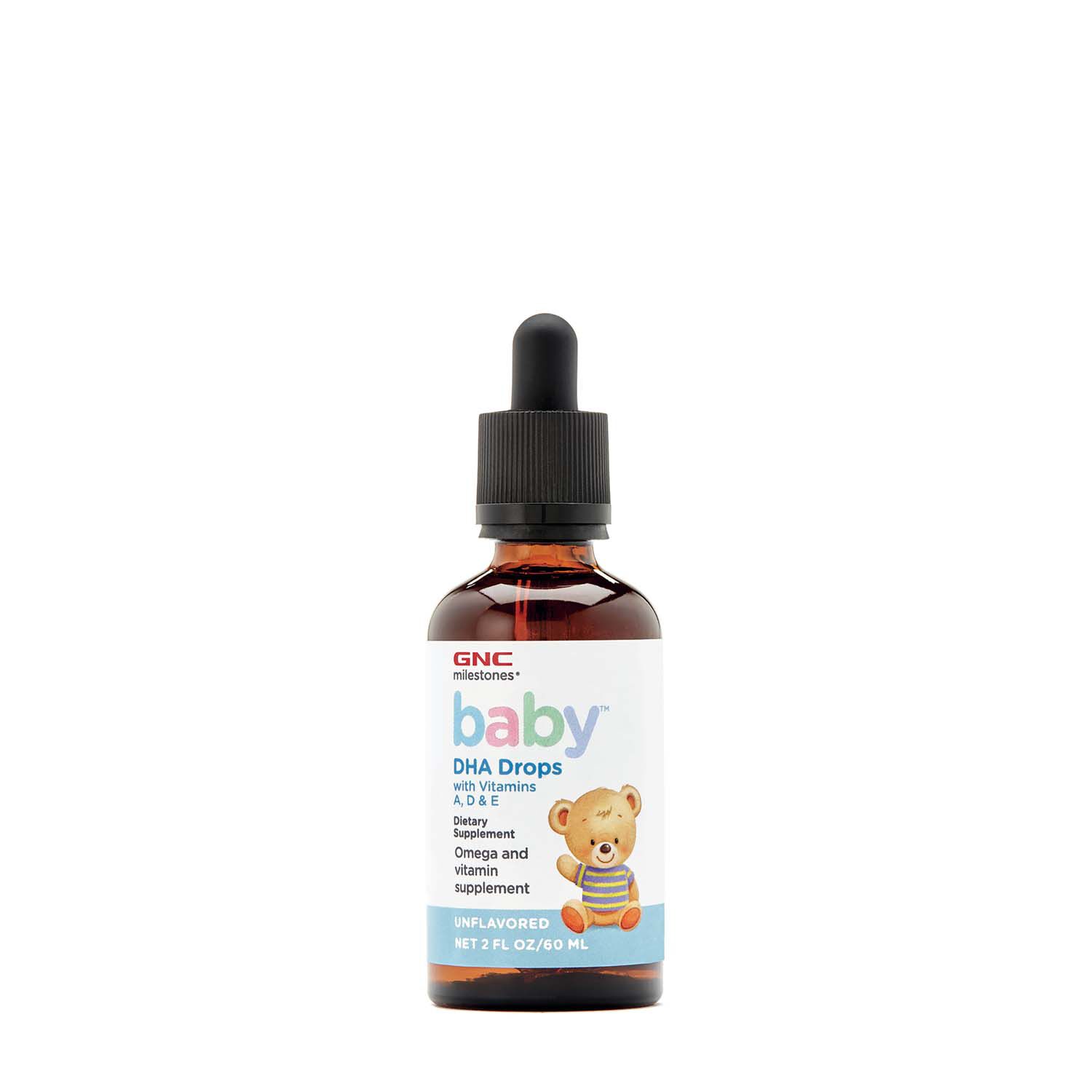 Gnc Milestones Baby Dha Drops With Vitamins A D And E Gnc