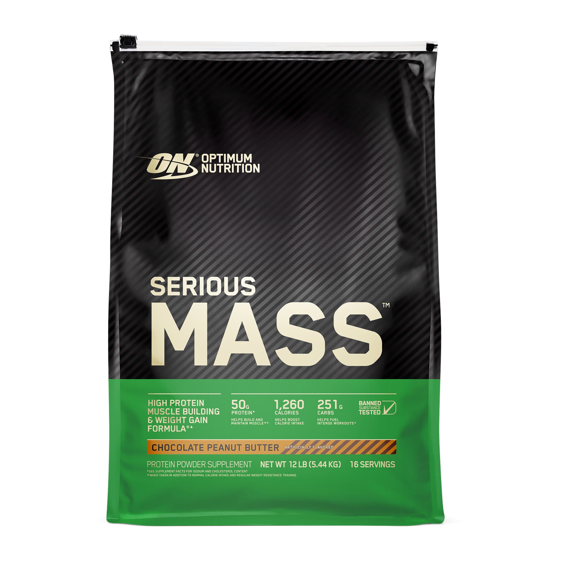 Serious Mass - Chocolate Peanut Butter (16 Servings) Chocolate Peanut Butter | GNC