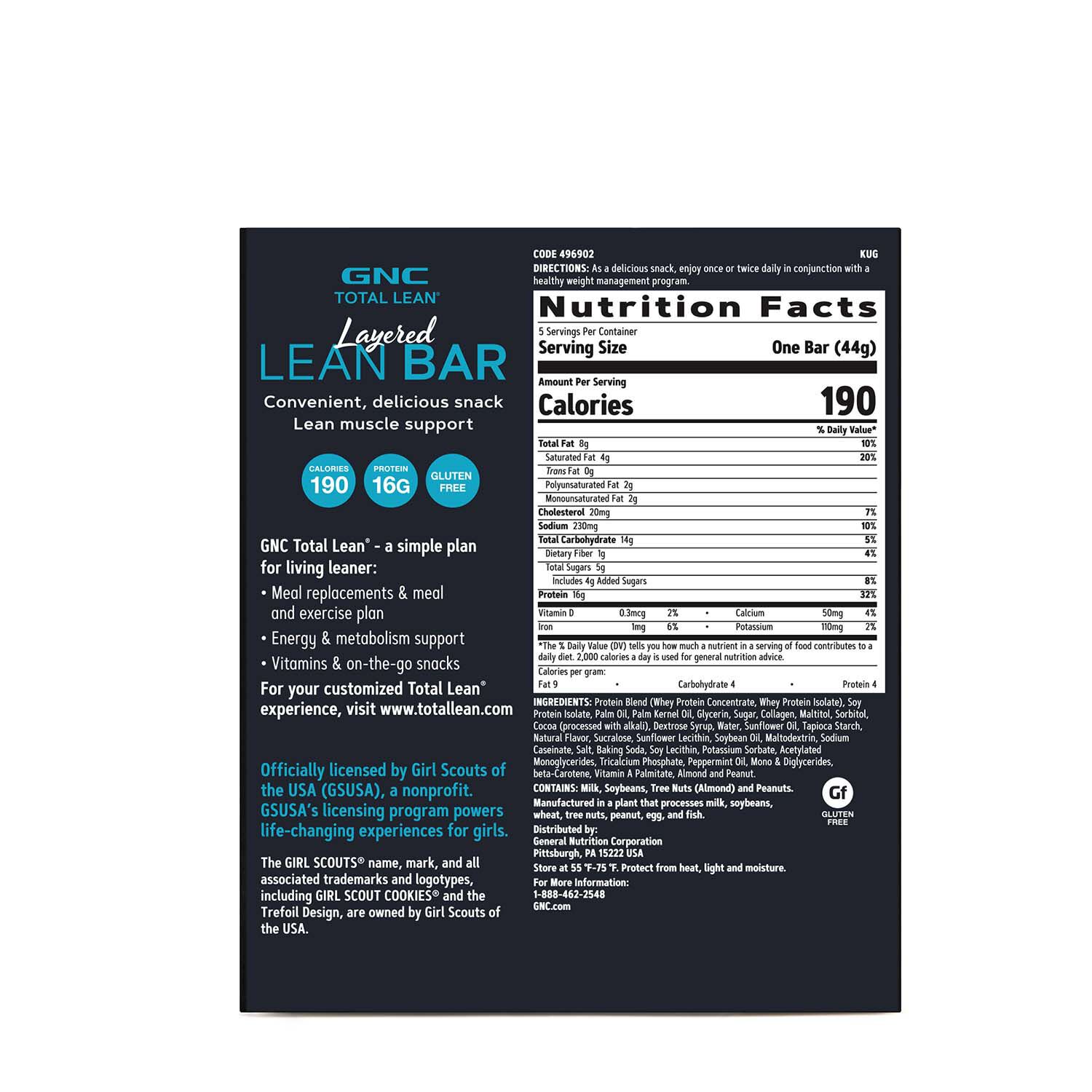 Layered Lean Bar - Girl Scout Thin Mints® - 5 Bars