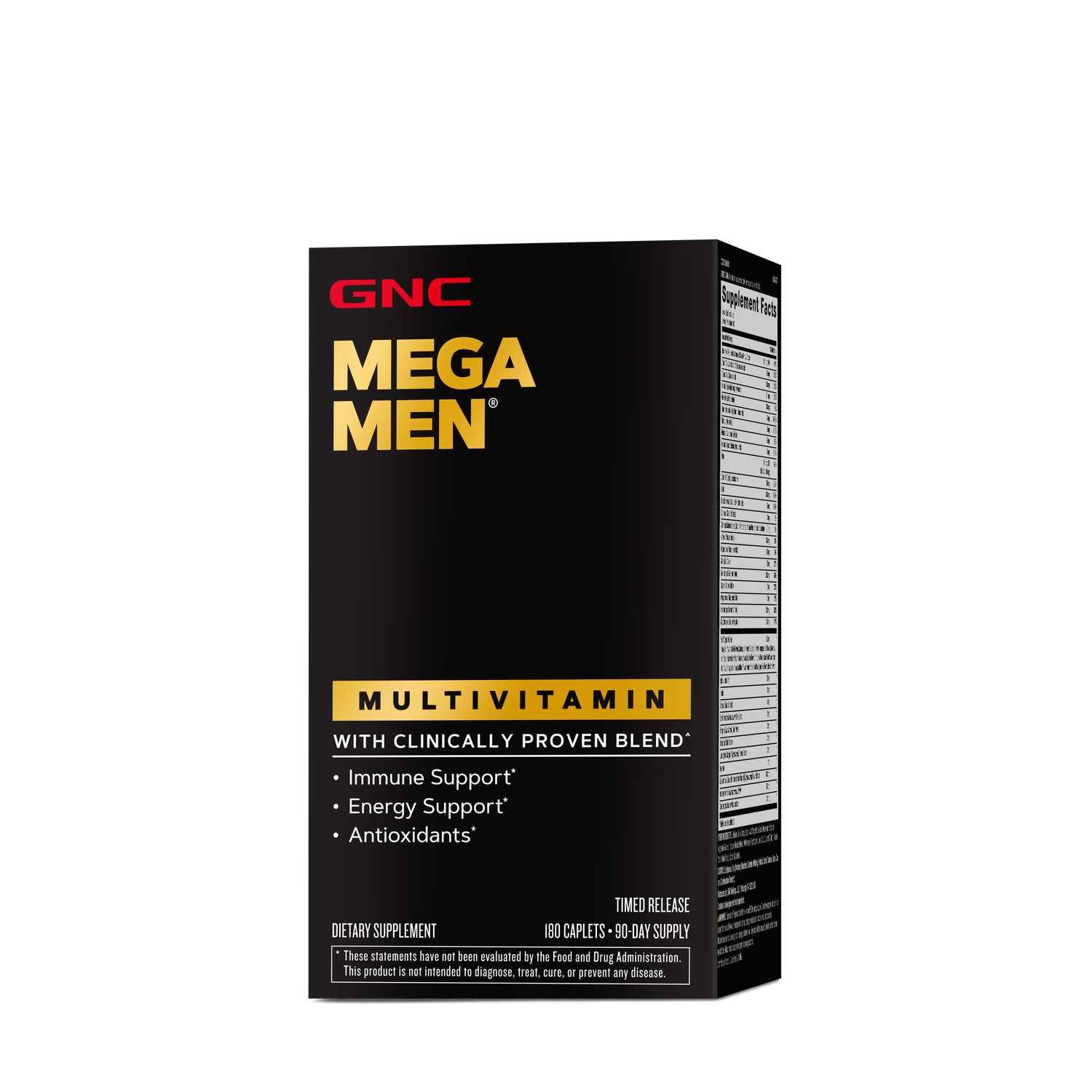GNC Mega Men Multivitamin Healthy - 180 Caplets (90 Servings)