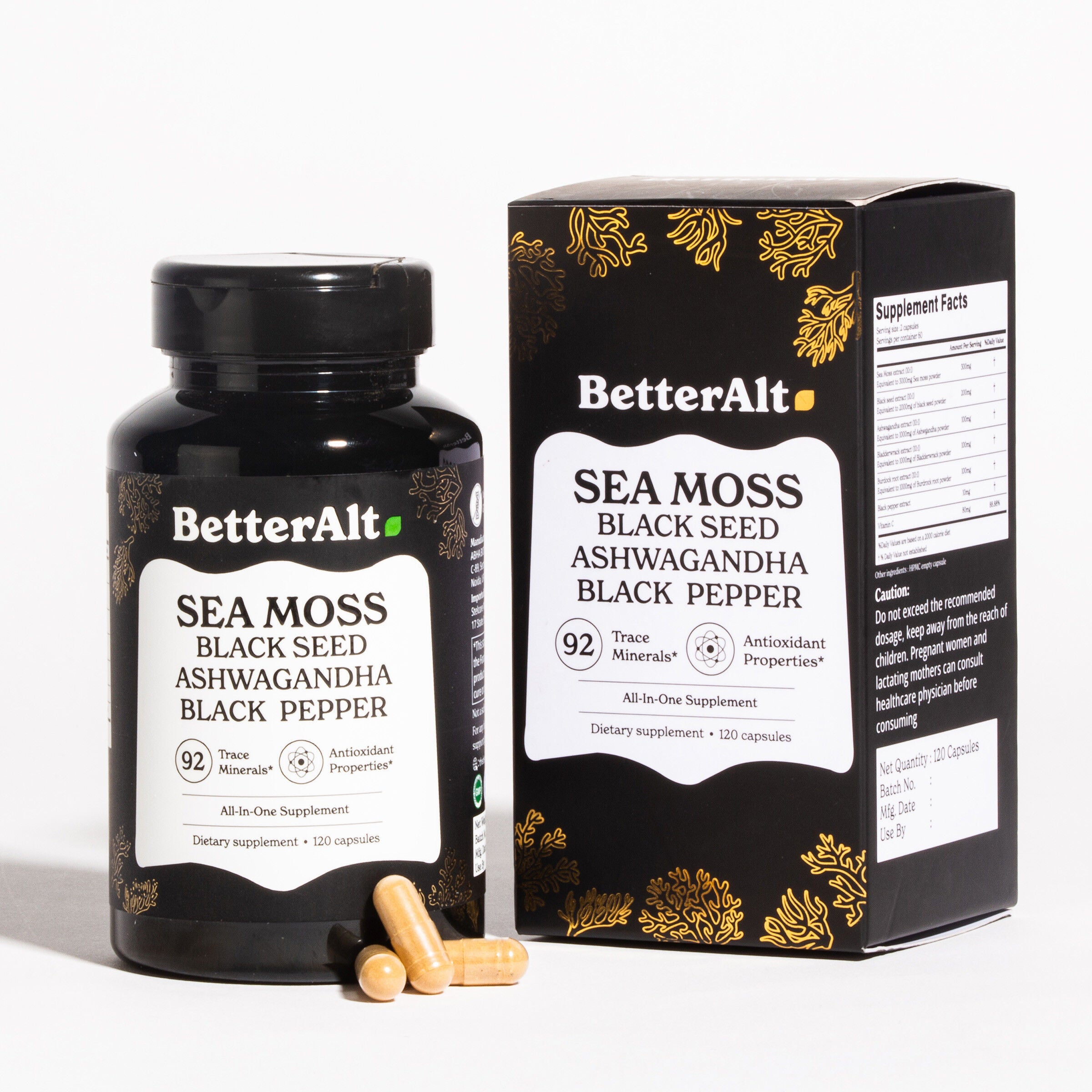 BetterAlt - Sea Moss - 120 Capsules (60 Servings) | GNC