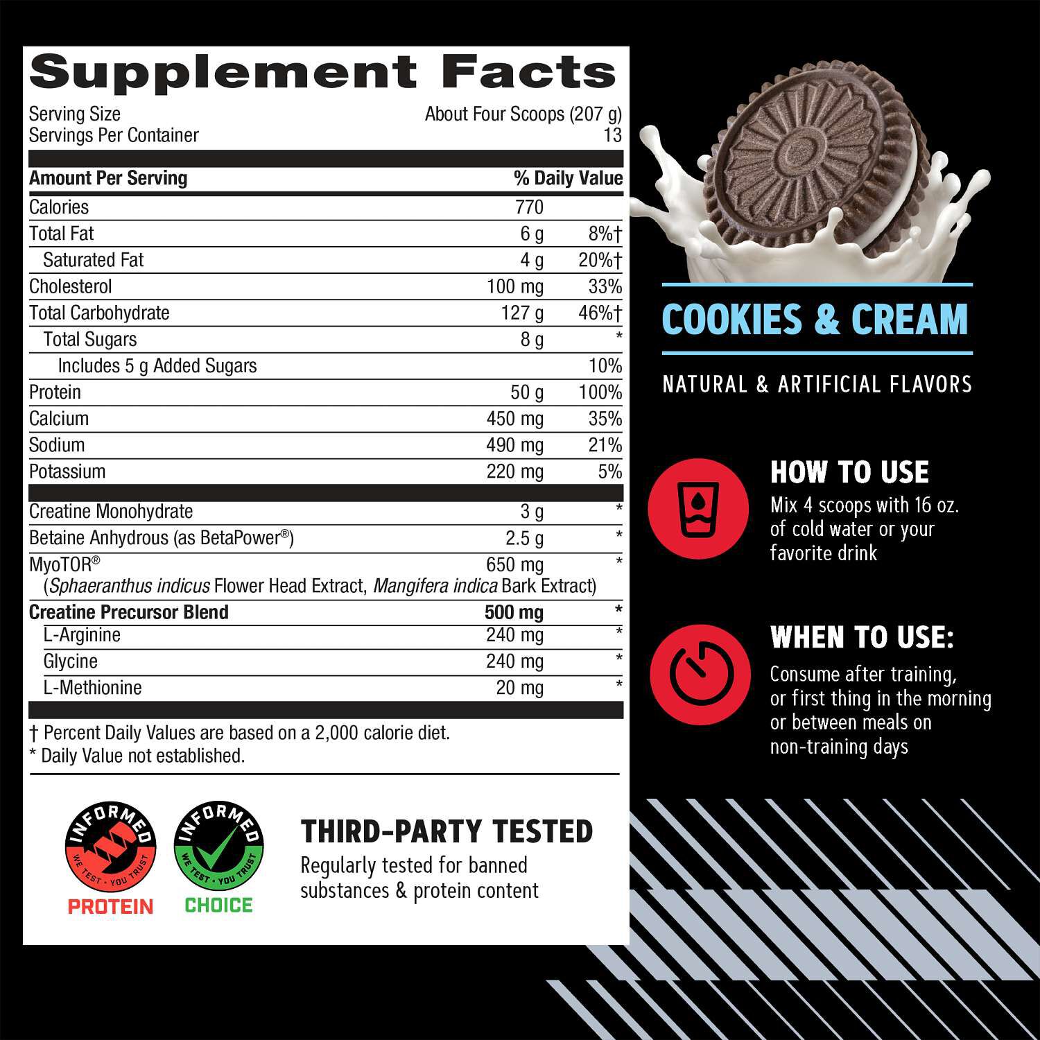 MASS XXX&trade; with MyoTor&reg; - Cookies and Cream (13 Servings)
