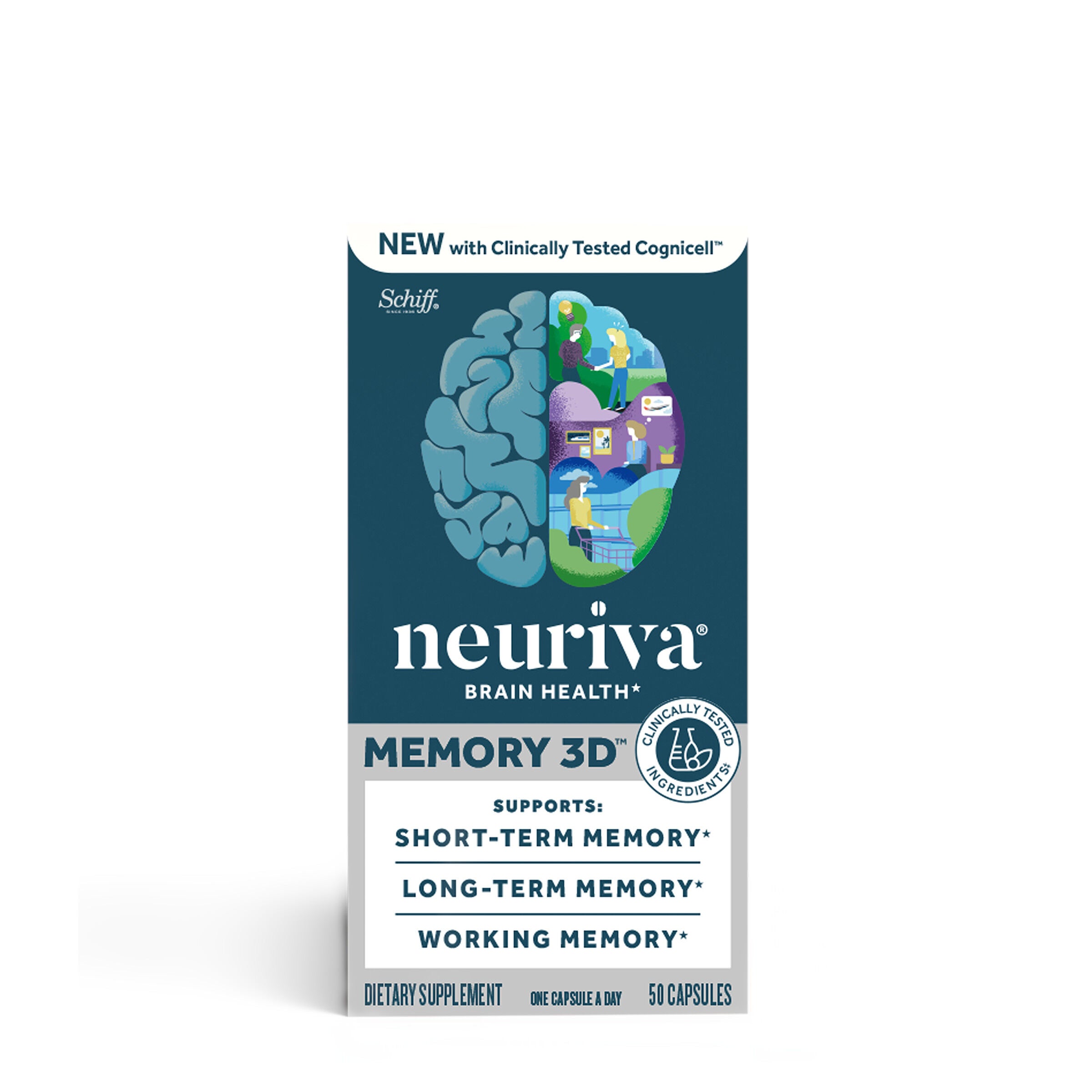 Neuriva® Brain Health* Memory 3D 30 Capsules (30 Servings) GNC