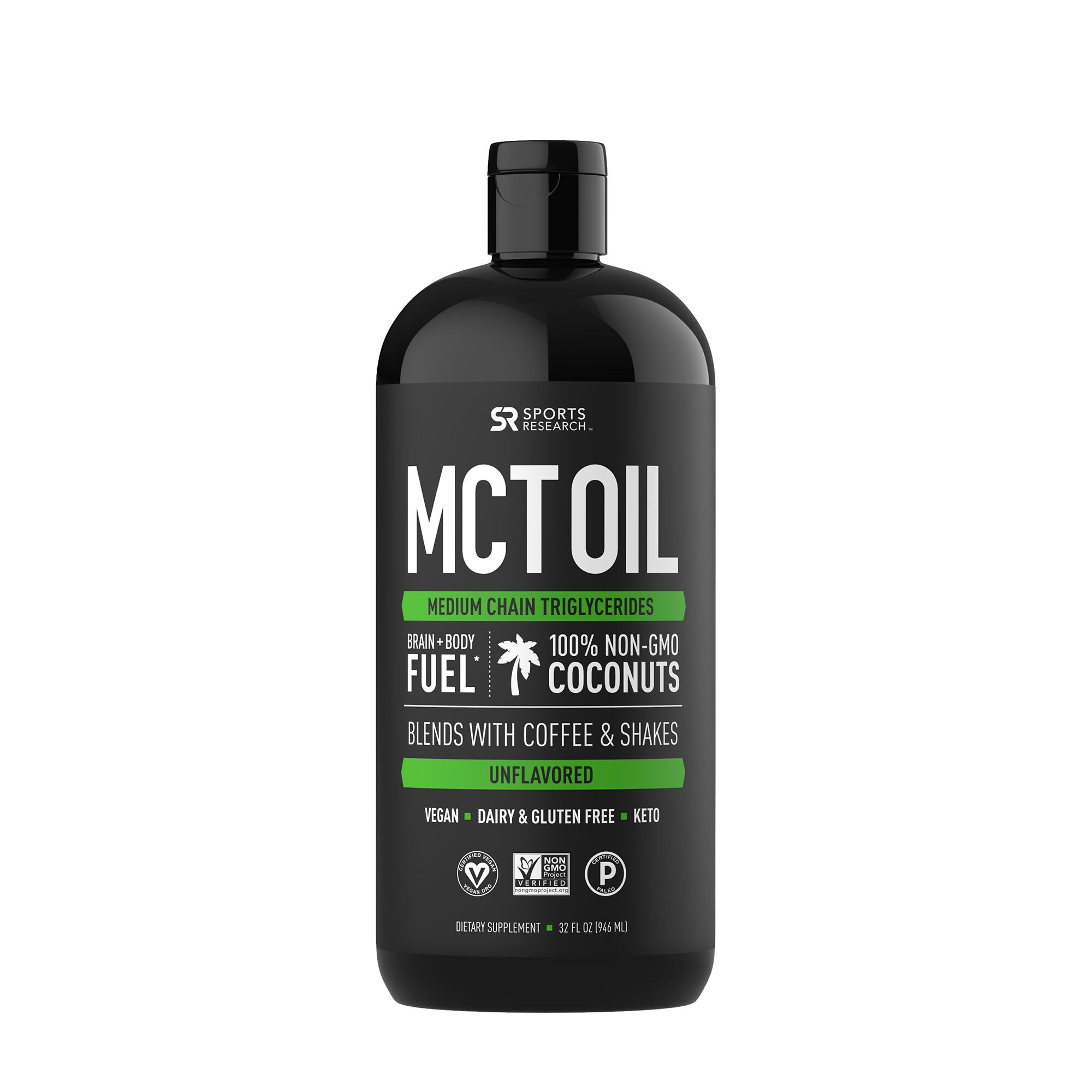 100% Pure & Premium MCT Oil - 32 fl. oz.