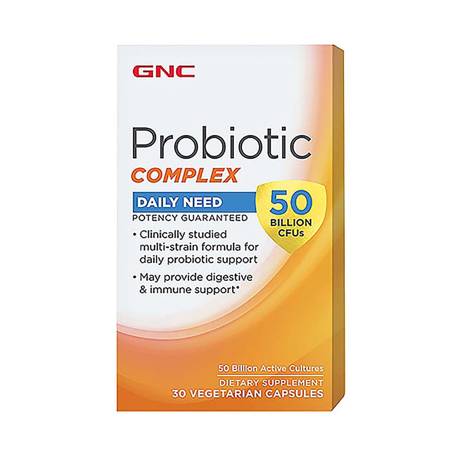 Probiotic Complex Daily Need 50 Billion CFUs - 30 Capsules (30 Servings) | GNC