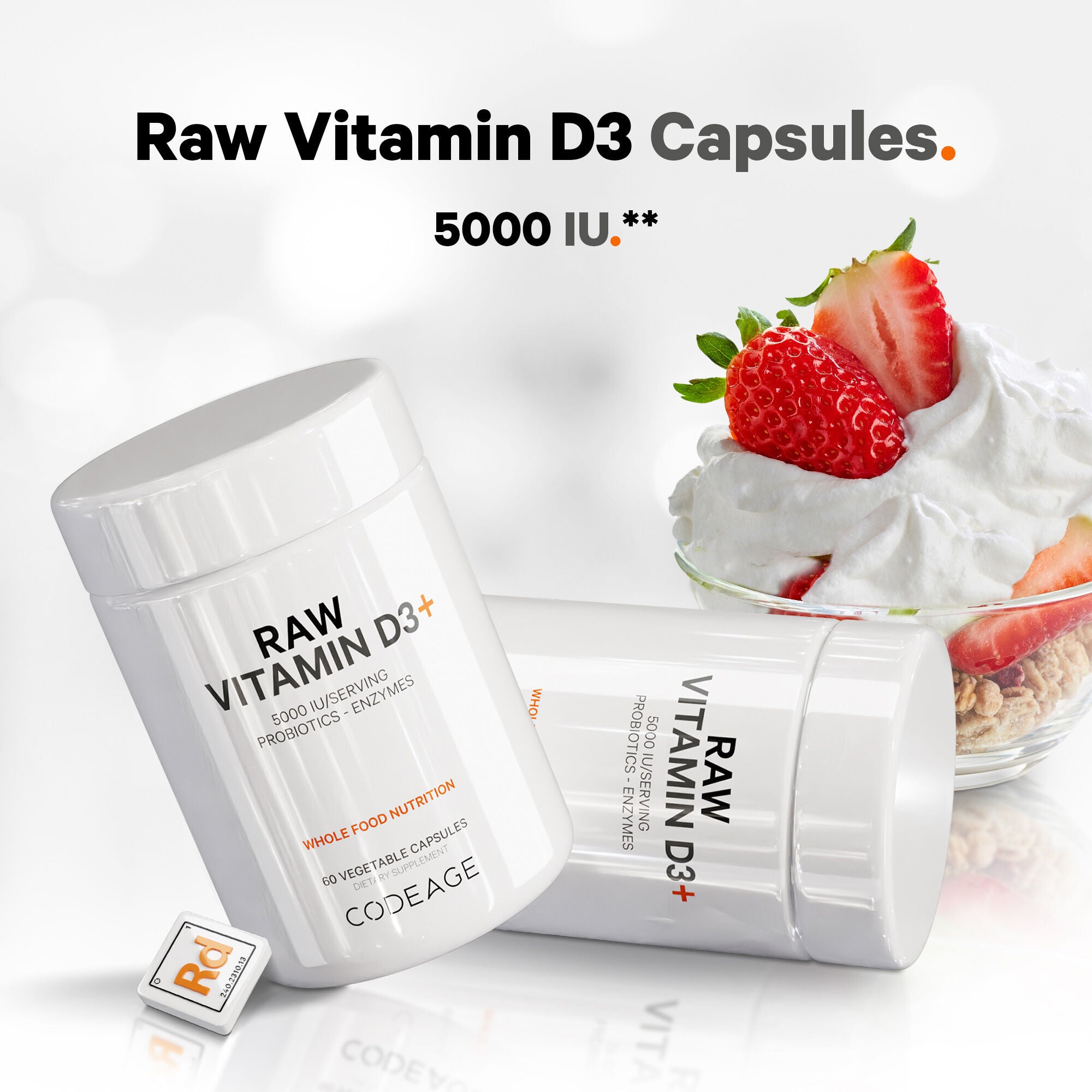 Raw Vitamin D3 - 60 Vegetable Capsule (60 Serving)  | GNC