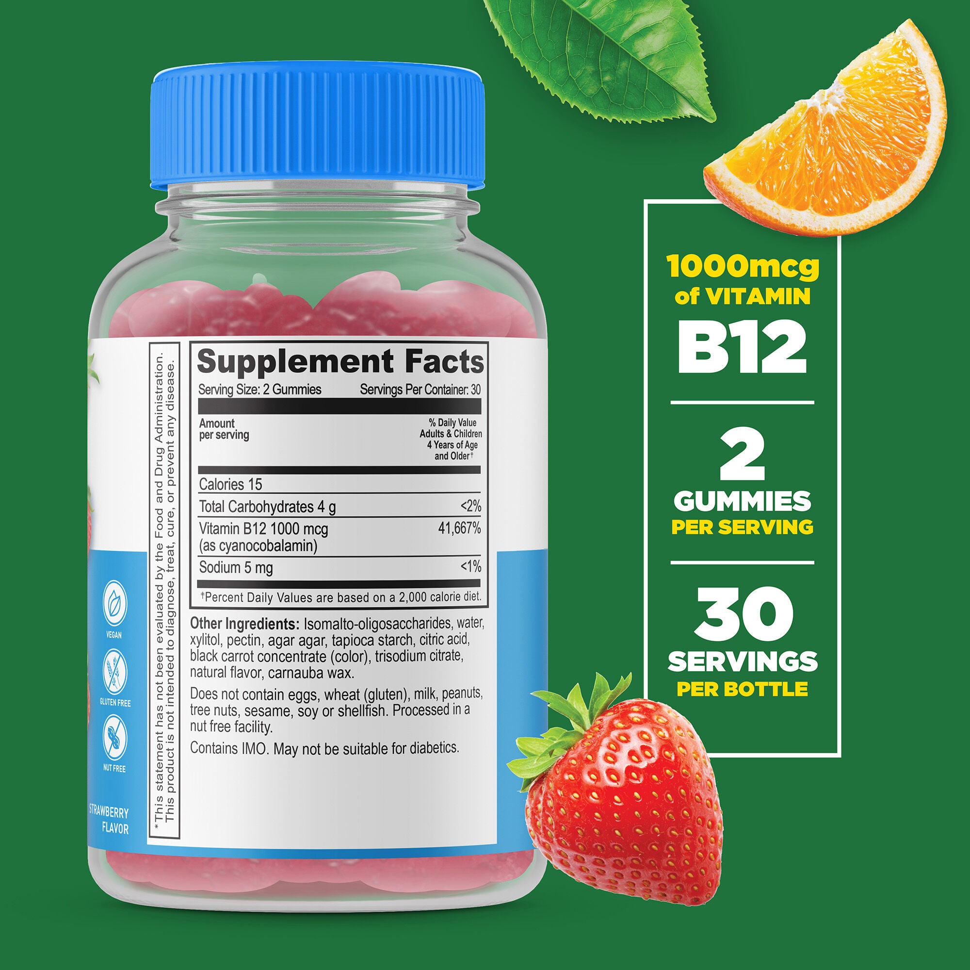 Kids - Sugar Free Vitamin B12 - 60 Gummies (30 Servings)  | GNC