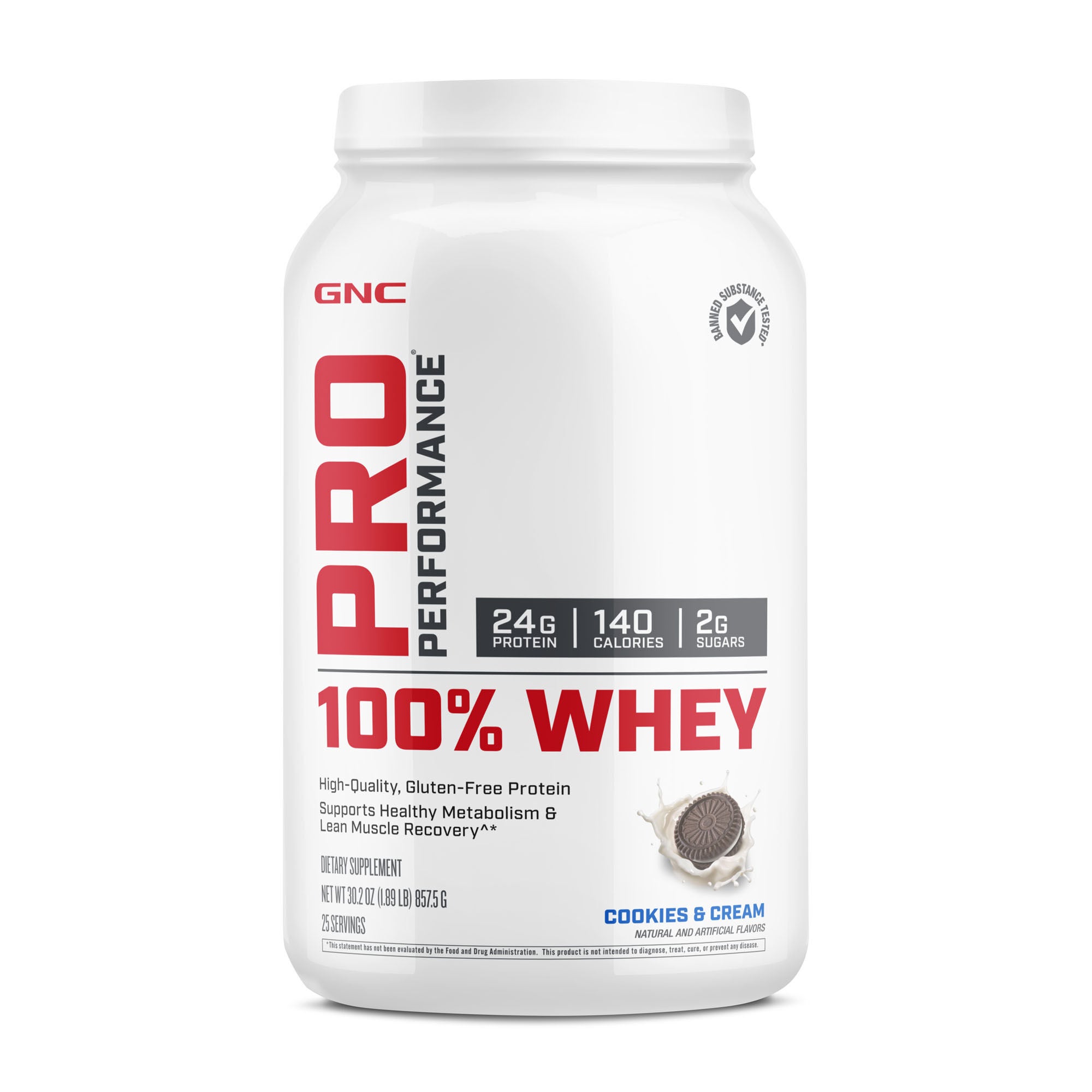 100 Whey Cookies and Cream (25 Servings) Cookies and Cream GNC