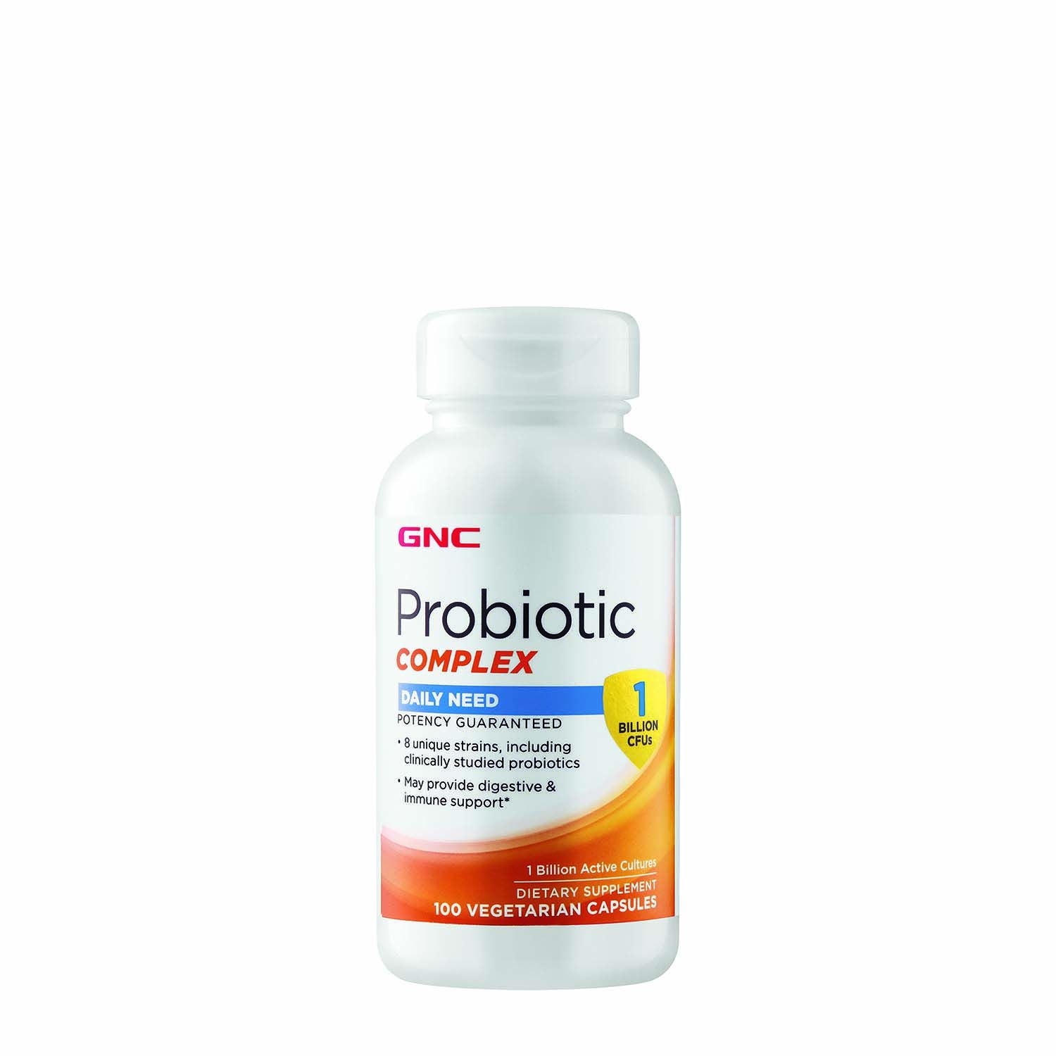 Probiotic Complex Daily Need - 1 Billion CFUs - 100 Capsules (100 Servings)  | GNC
