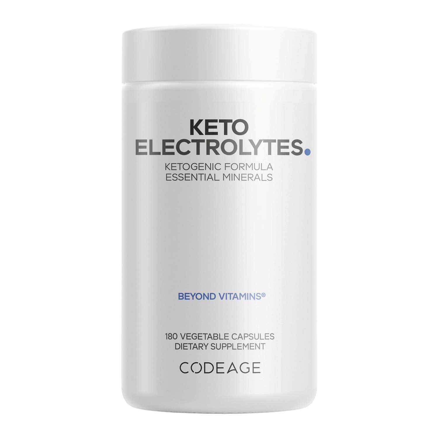 Keto Electrolytes Vegan Ketogenic Minerals Hydration Formula - 180 Capsules (90 Servings) | GNC