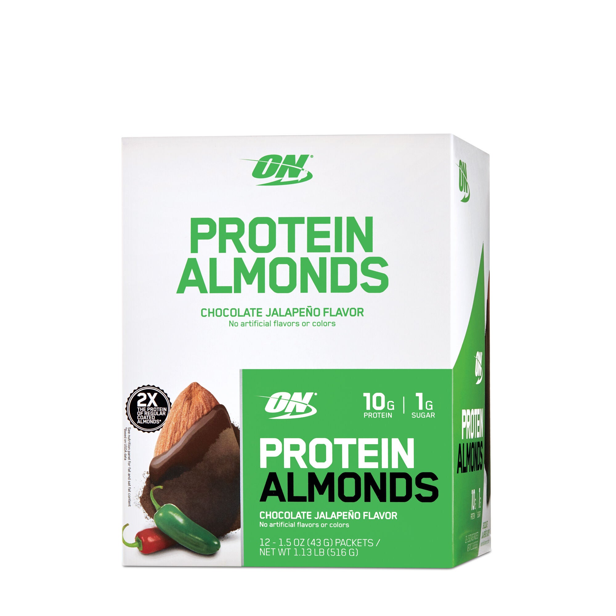 Optimum Nutrition Protein Almonds Chocolate Jalapeno Flavor Gnc