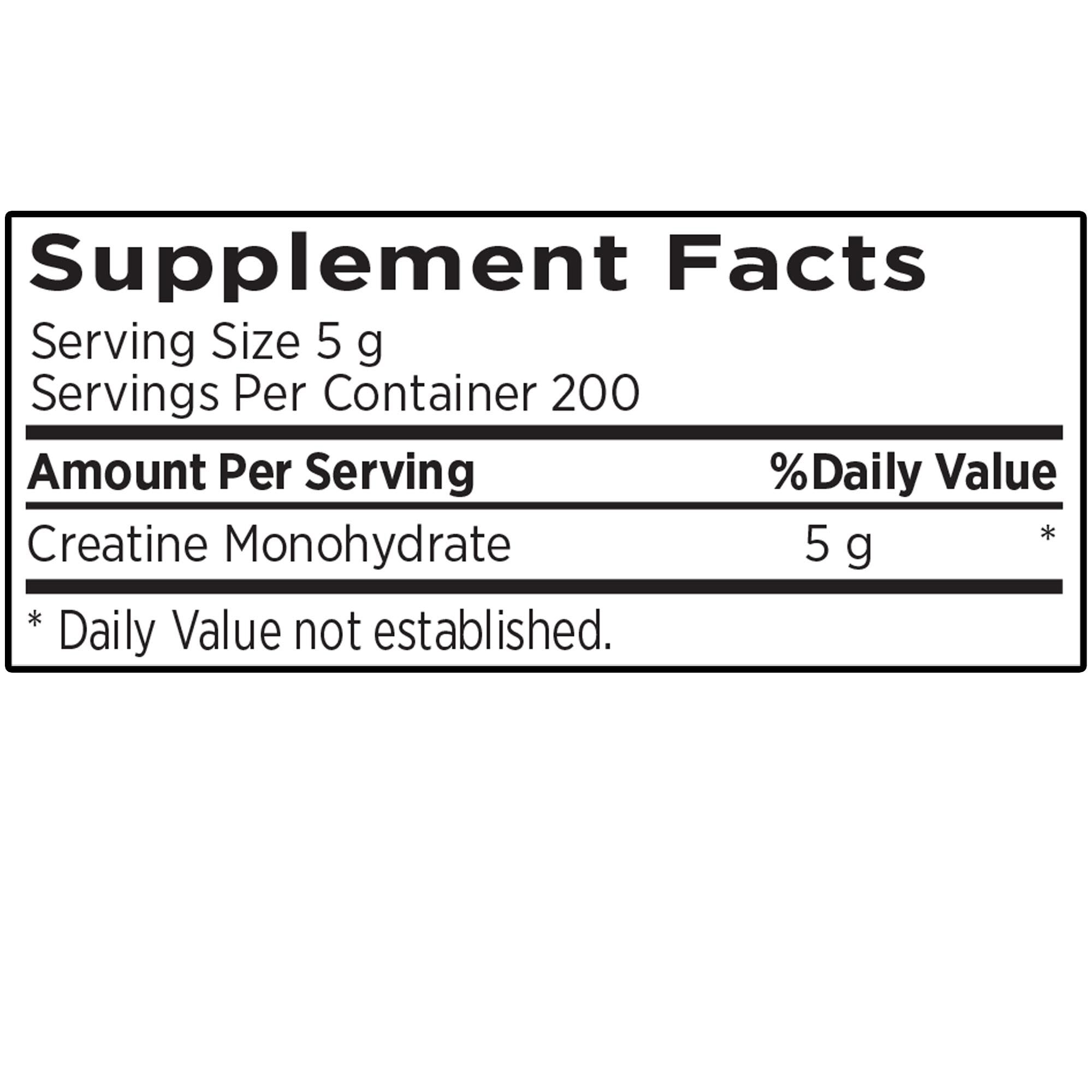 Creatine Monohydrate Ergogenic 5G (200 Servings)