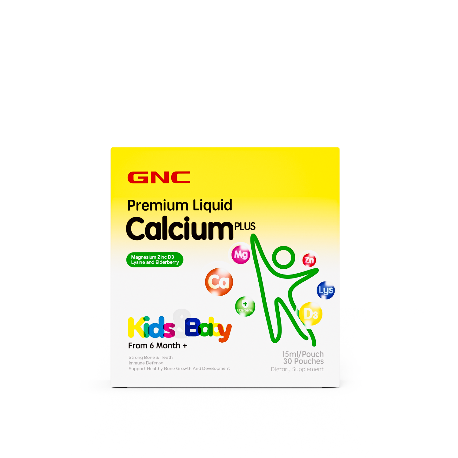 Premium Liquid Calcium Plus - 30 Pouches (30 Servings)  | GNC