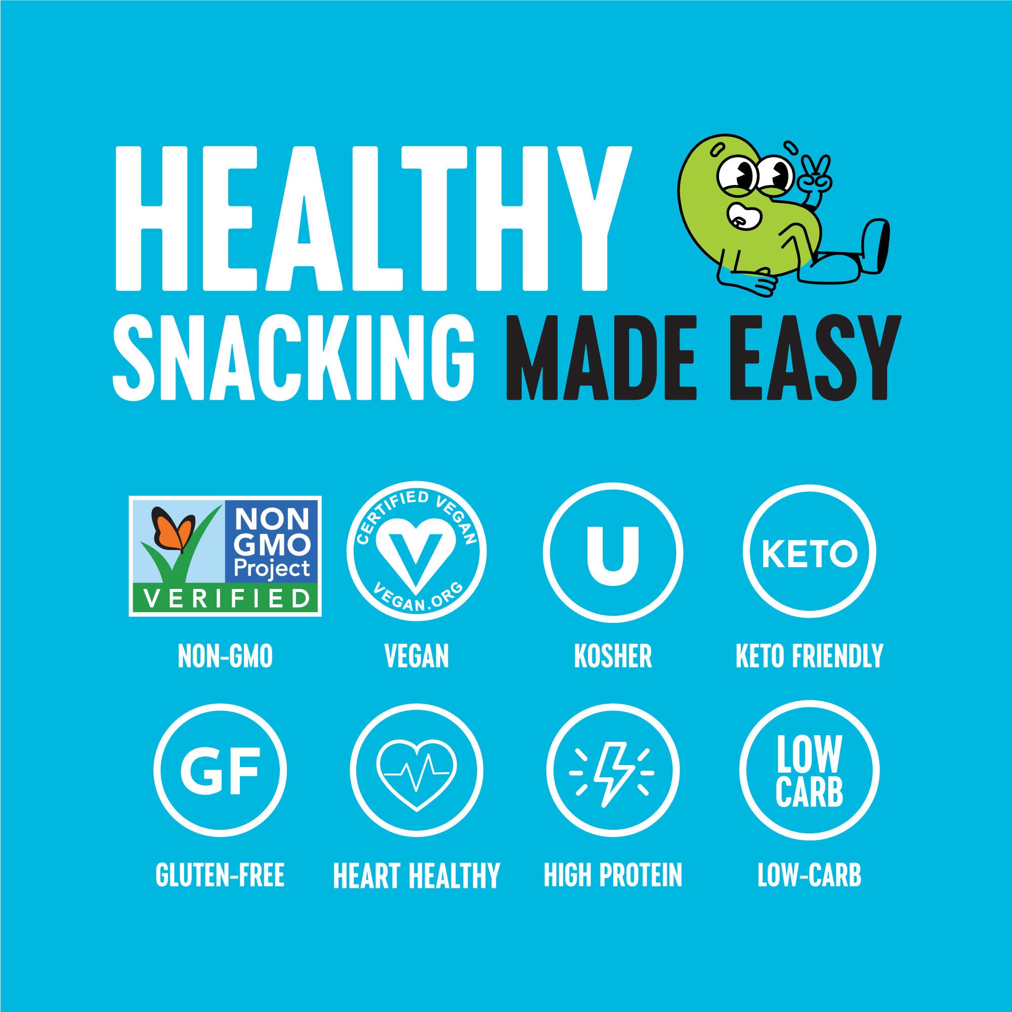 Crunchy Roasted Edamame Beans - Sea Salt (10 Bags)  | GNC