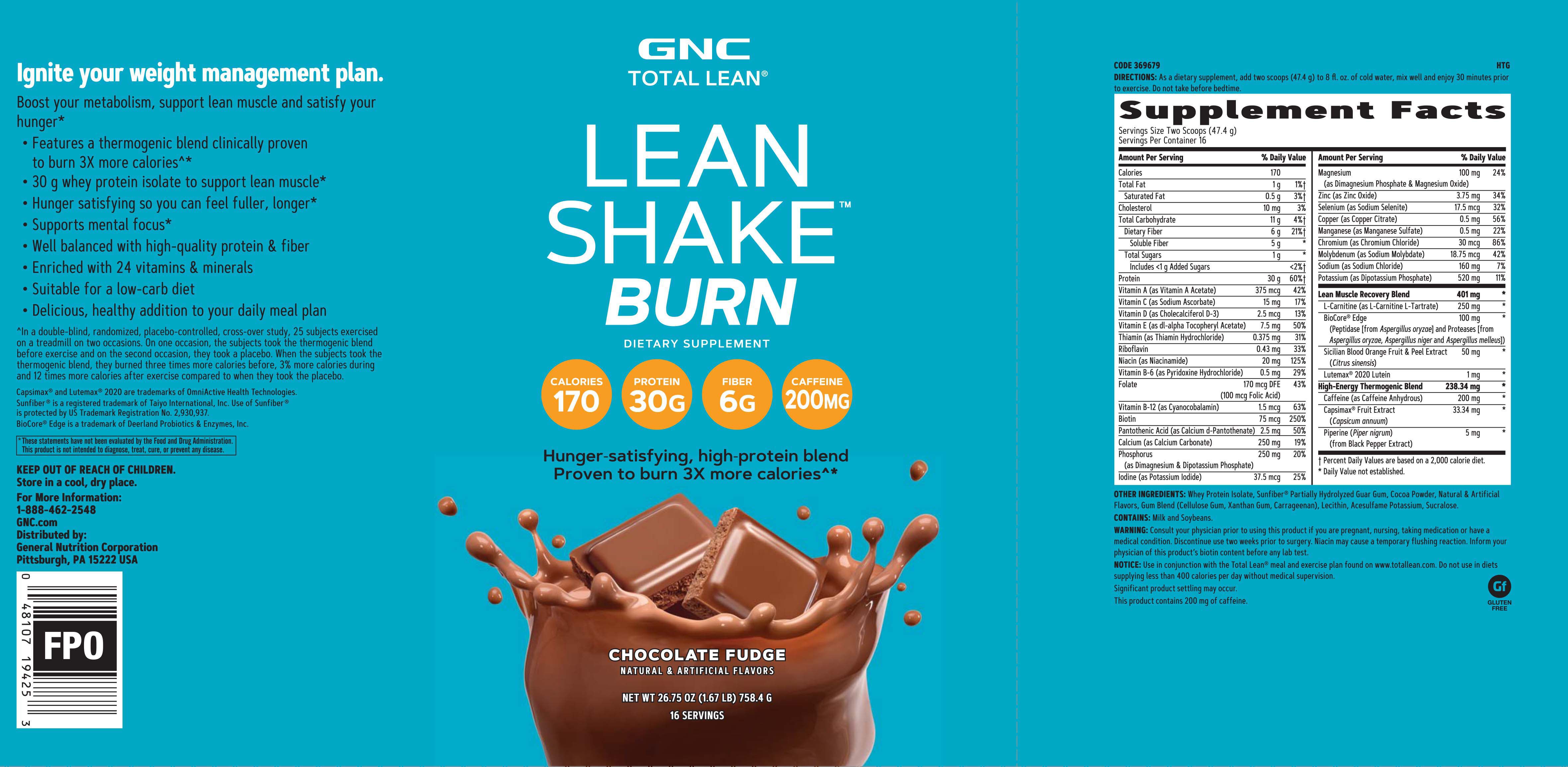 gnc lean shake burn fogyás eredményei