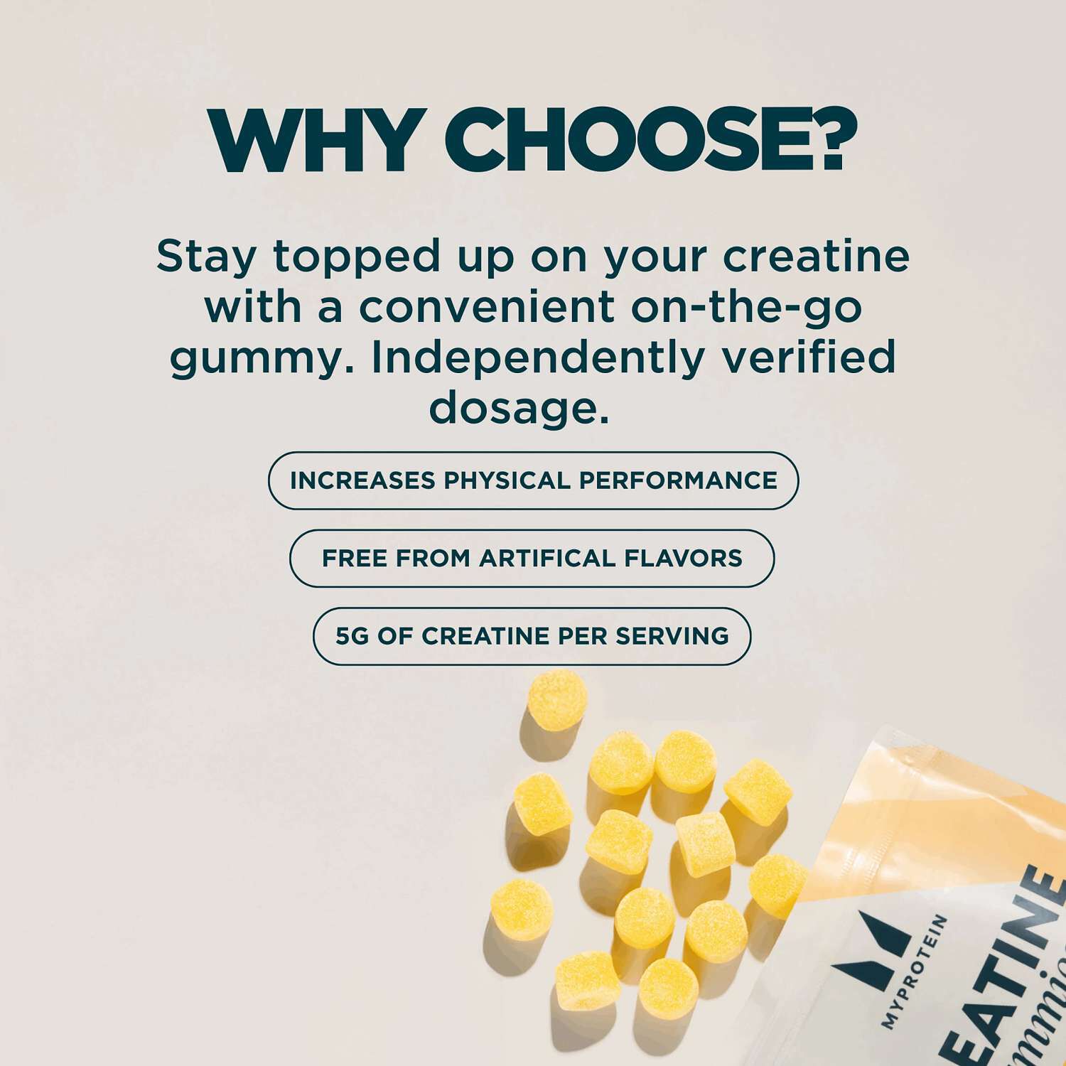 Creatine Gummies - Lemon - 90 Gummies (18 Servings) Lemon | GNC