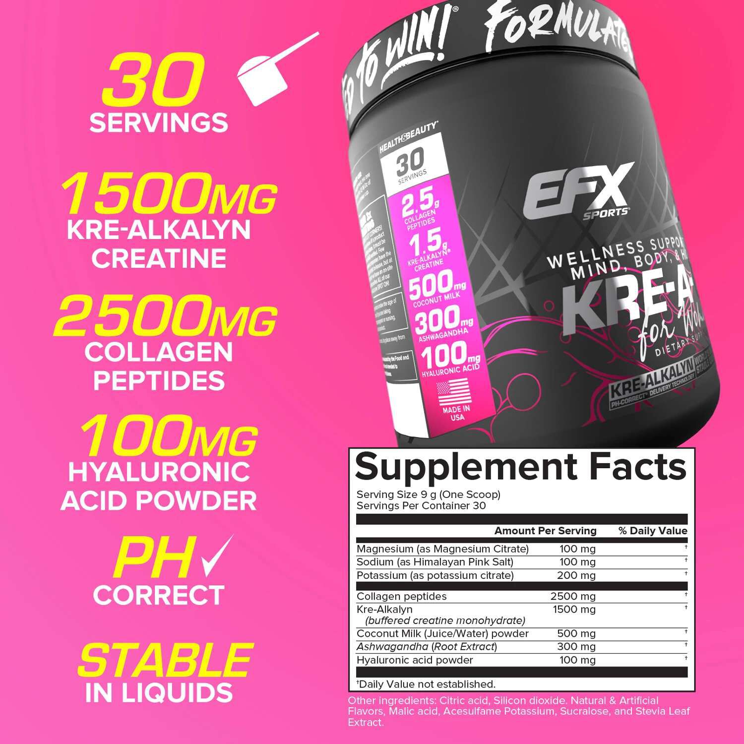 Kre-A-Glo for Women - Strawberry Margarita (30 Servings)