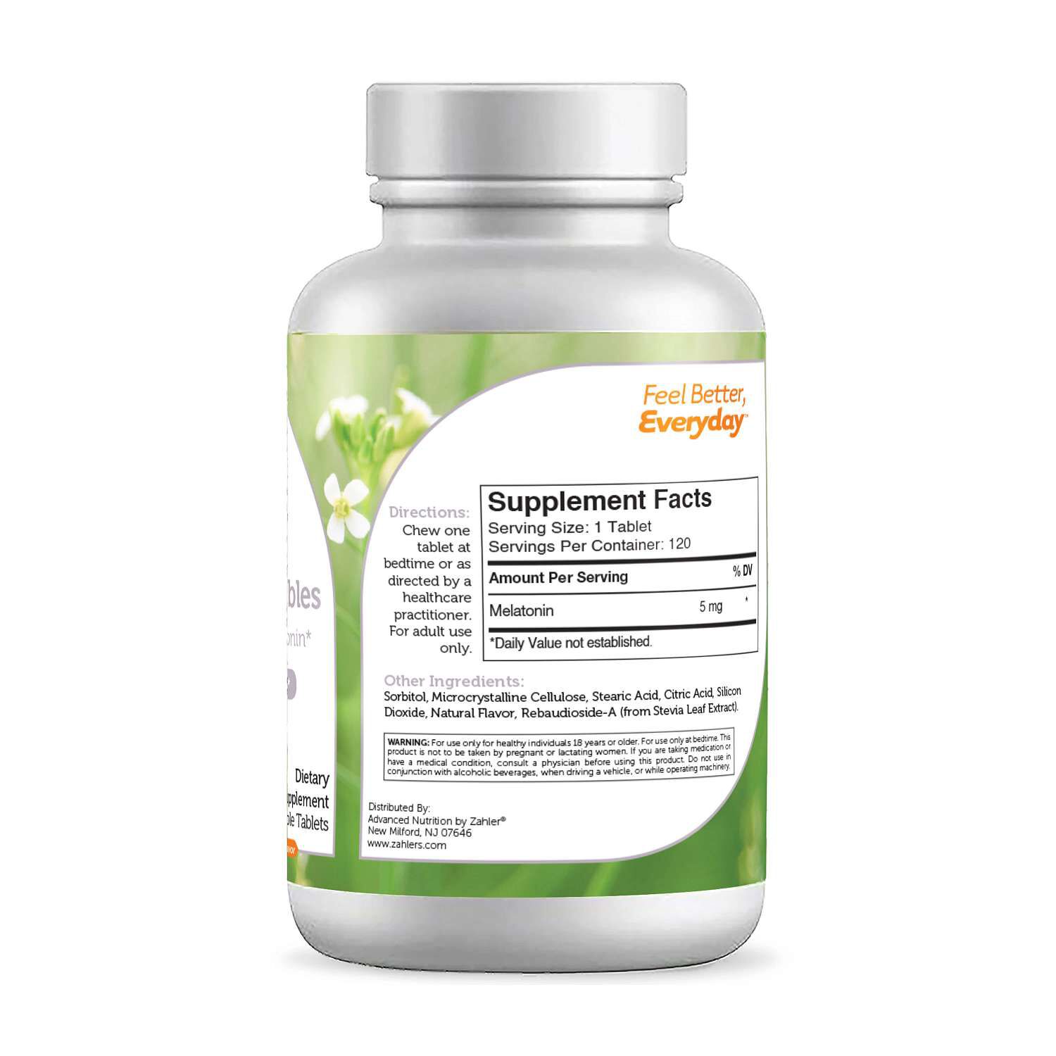 Melatonin 5mg - Orange - 120 Chewable Tablets  | GNC
