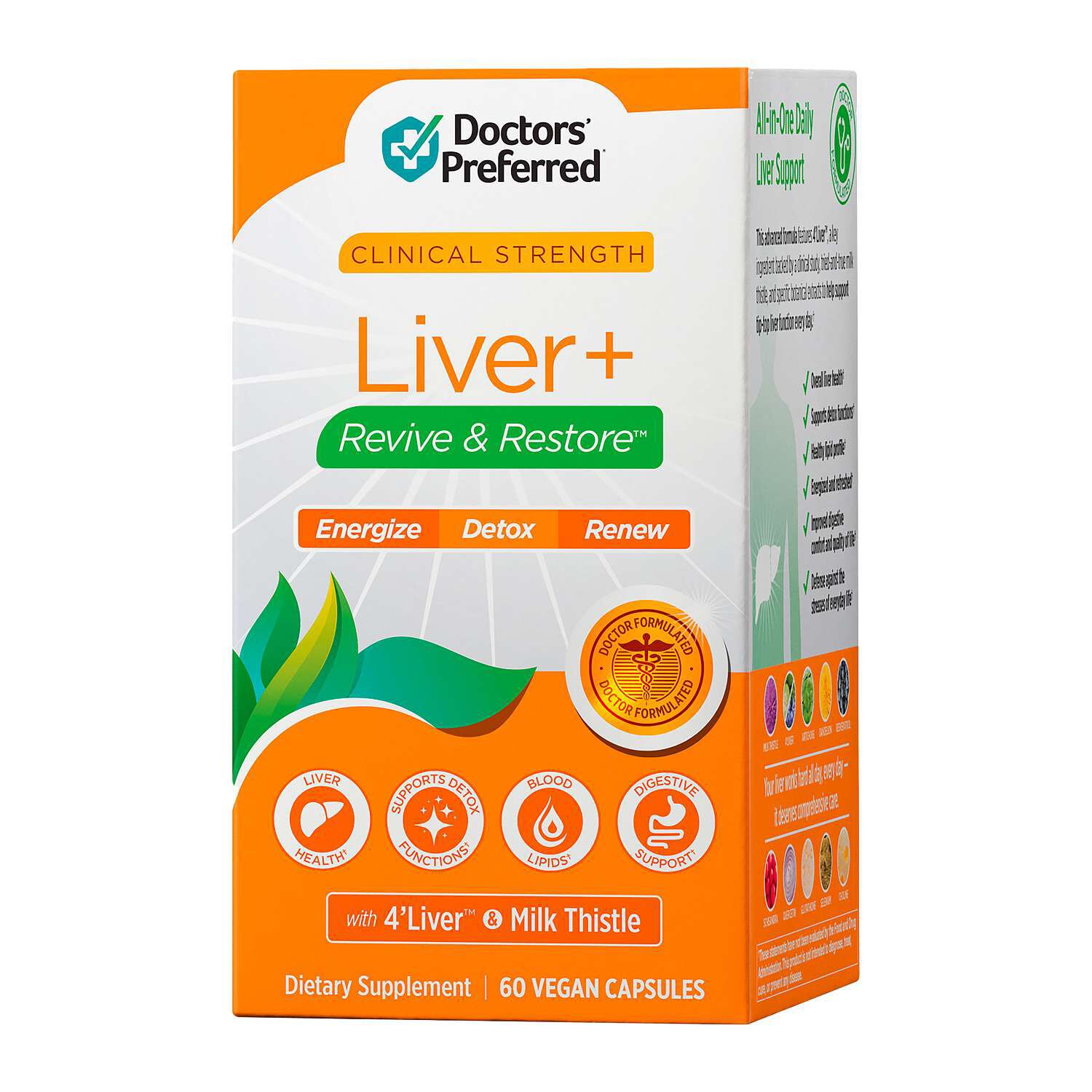 Liver Plus Revive and Restore - 60 Vegan Capsules (30 Servings)  | GNC