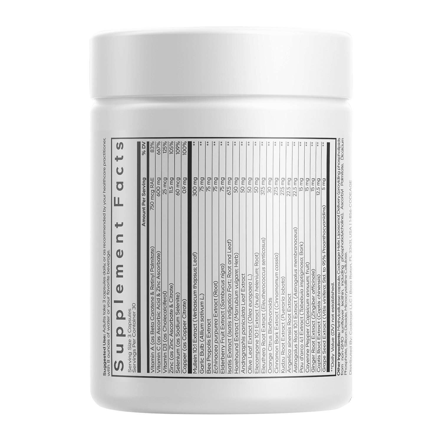 Liposomal Mullein Ultra - 90 Vegetable Capsules (30 Servings)