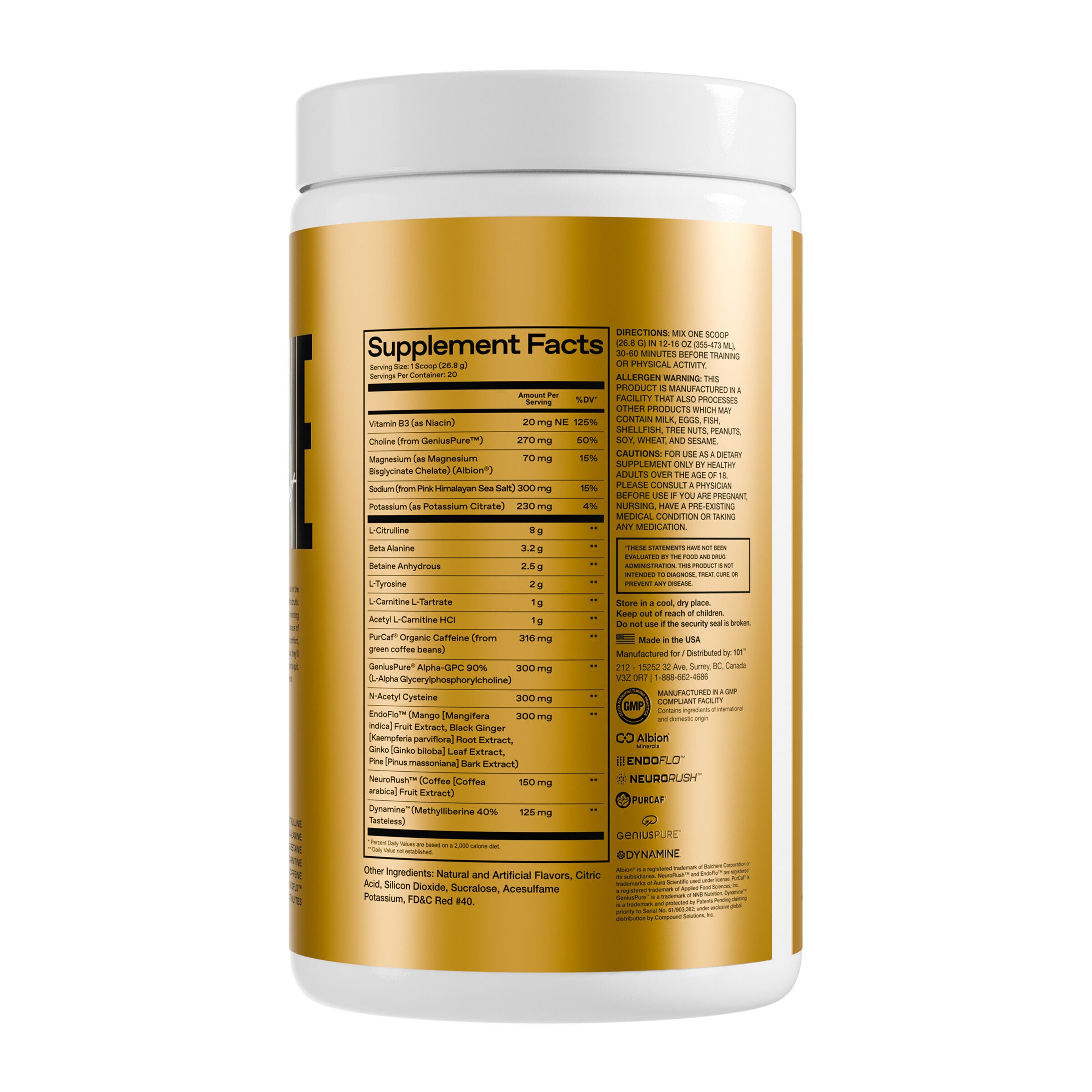 One of One Loaded Pre-Workout - Snowcone (20 Servings)