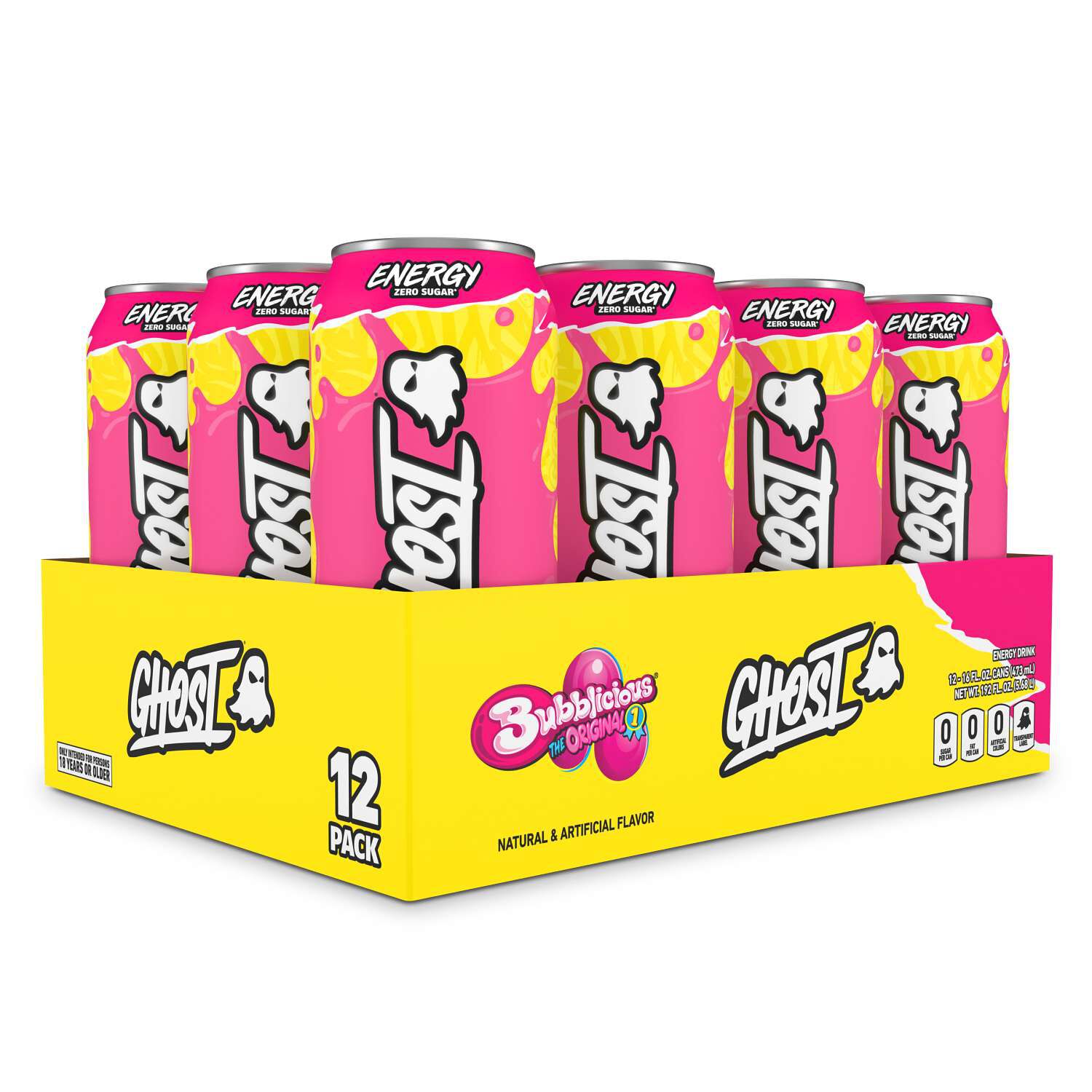 Energy Drink - Bubblicious&reg; Original - 16 fl oz (12 Cans) Bubblicious&reg; Original | GNC