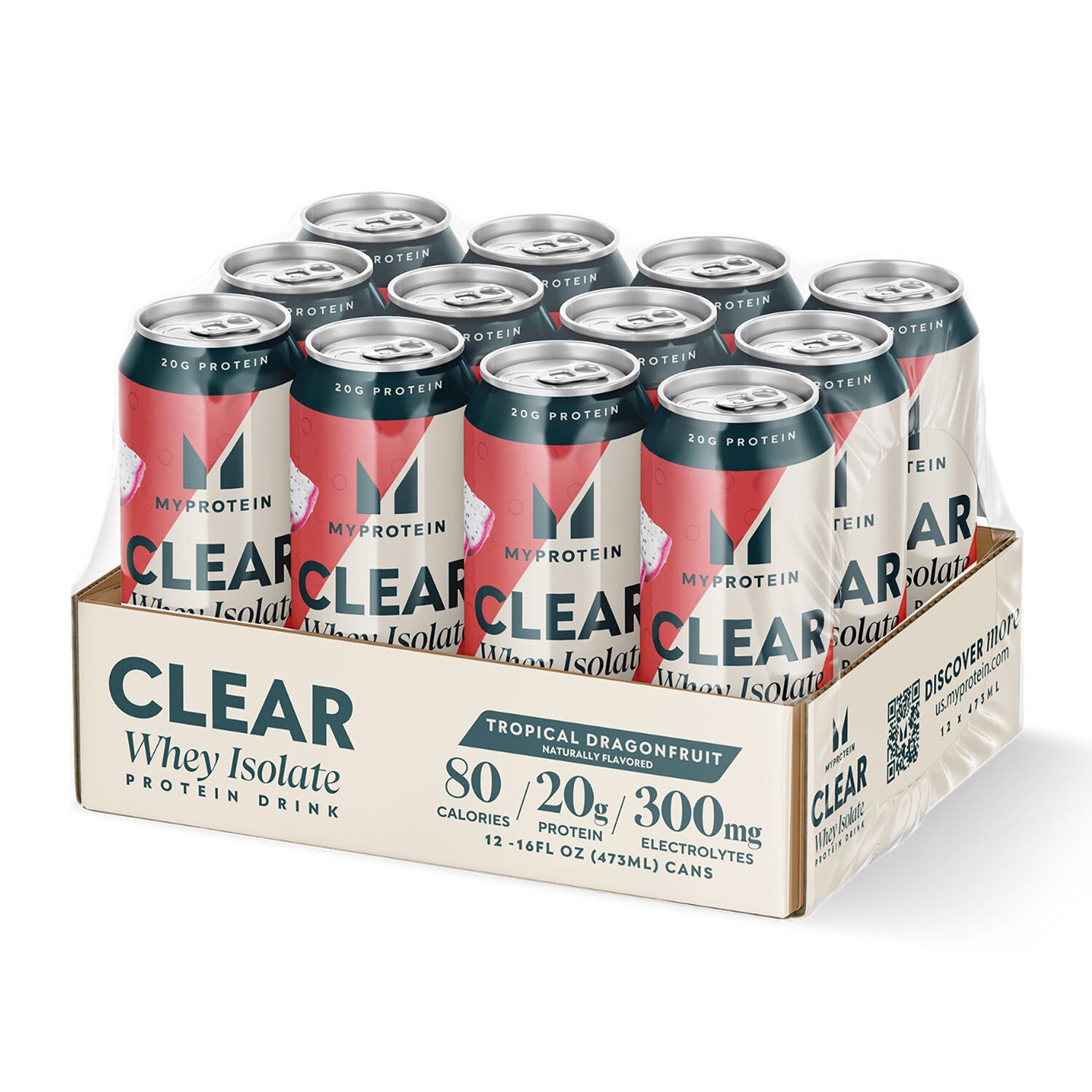Clear Whey Isolate Protein Drink - Tropical Dragonfruit (12 Count)
