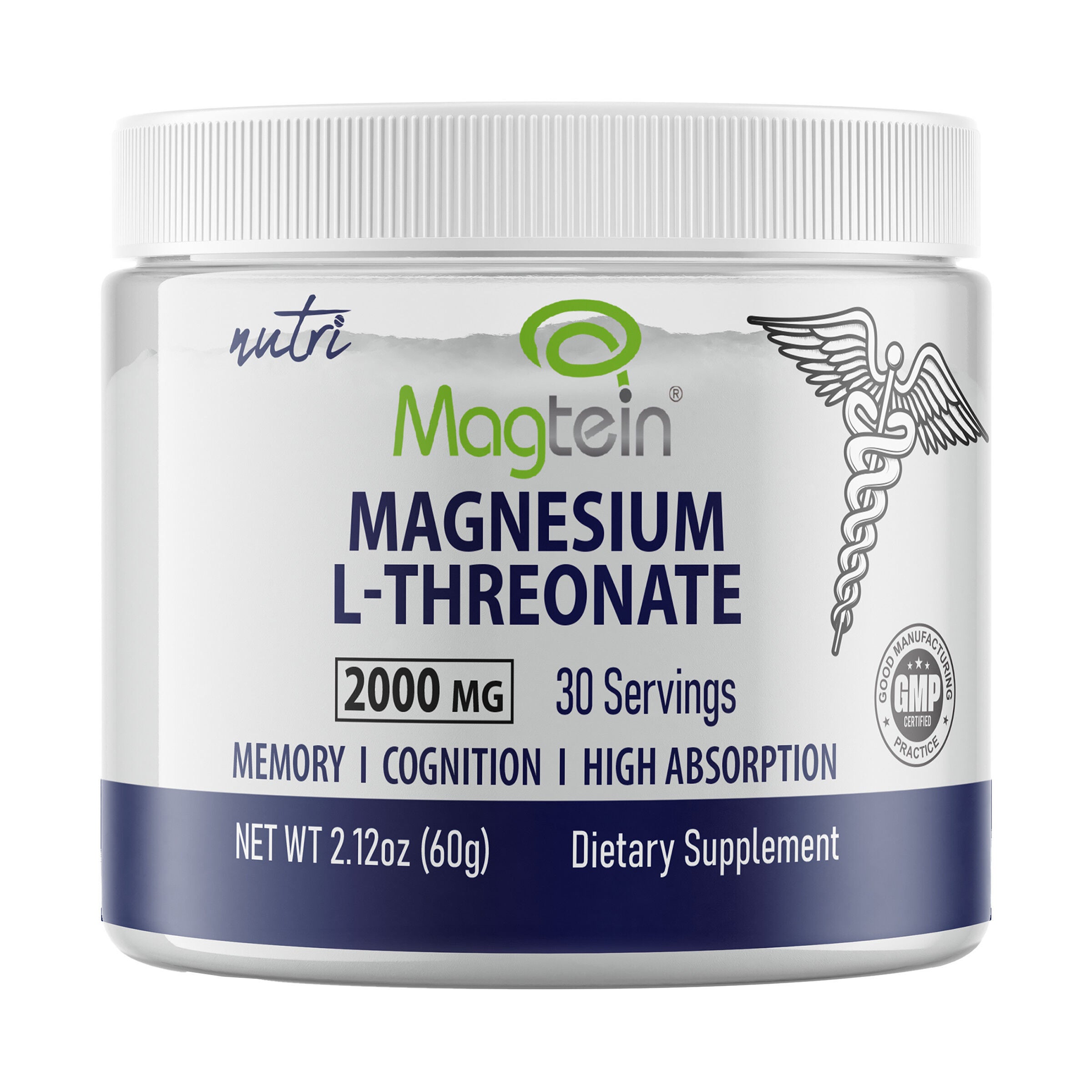 Magnesium L-Threonate 2000mg - Unflavored (30 Servings) | GNC