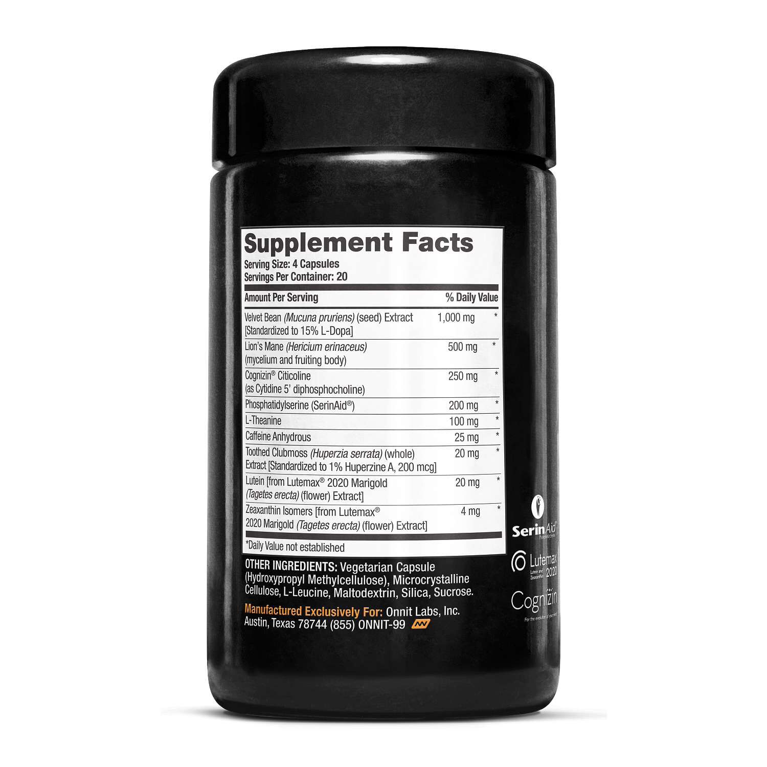 Alpha Brain® Black Label - 80 Capsules (20 Servings)