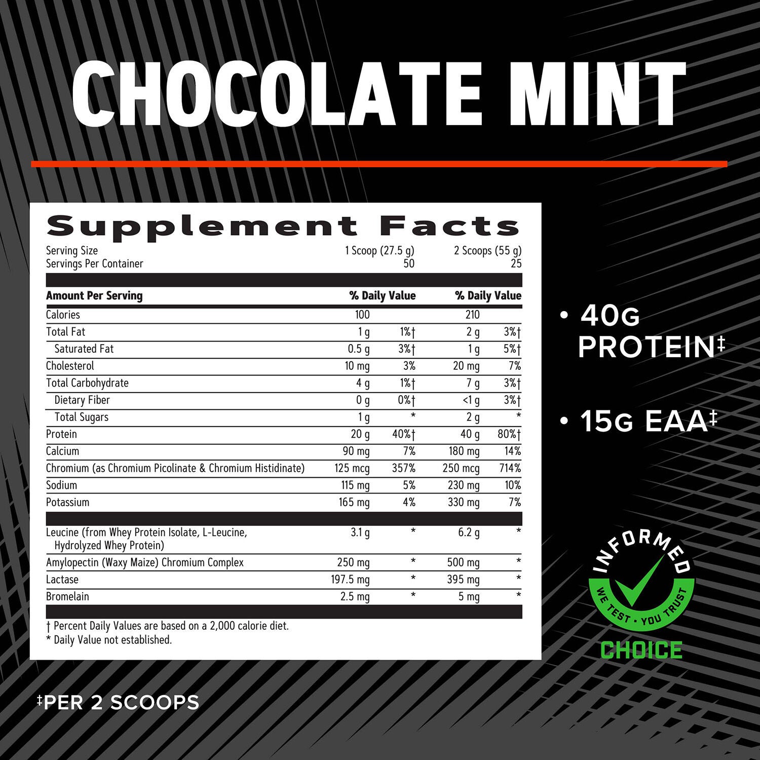 GNC AMP - Wheybolic™ - Chocolate Mint (25 Servings) | GNC