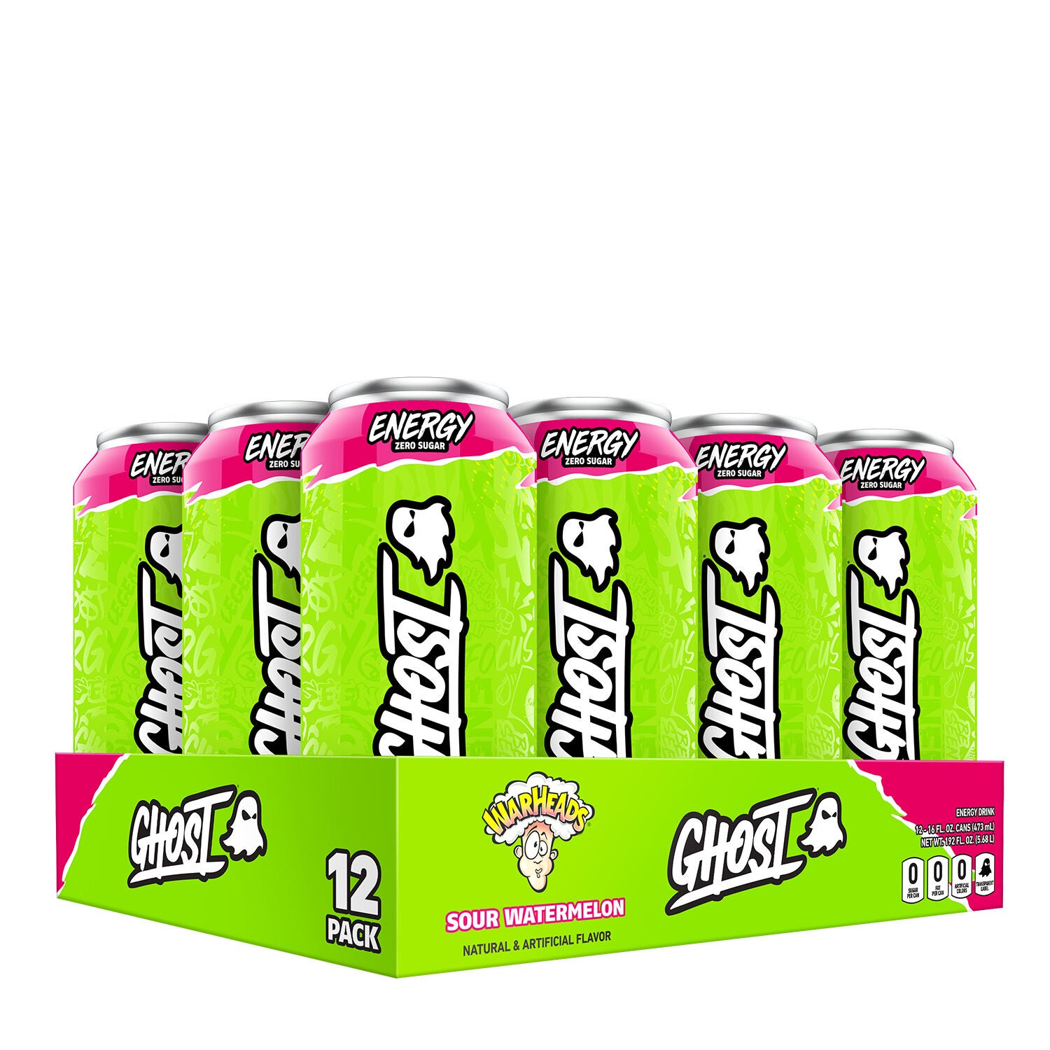 Ghost Energy Ready To Drink Warheads Sour Watermelon Gnc