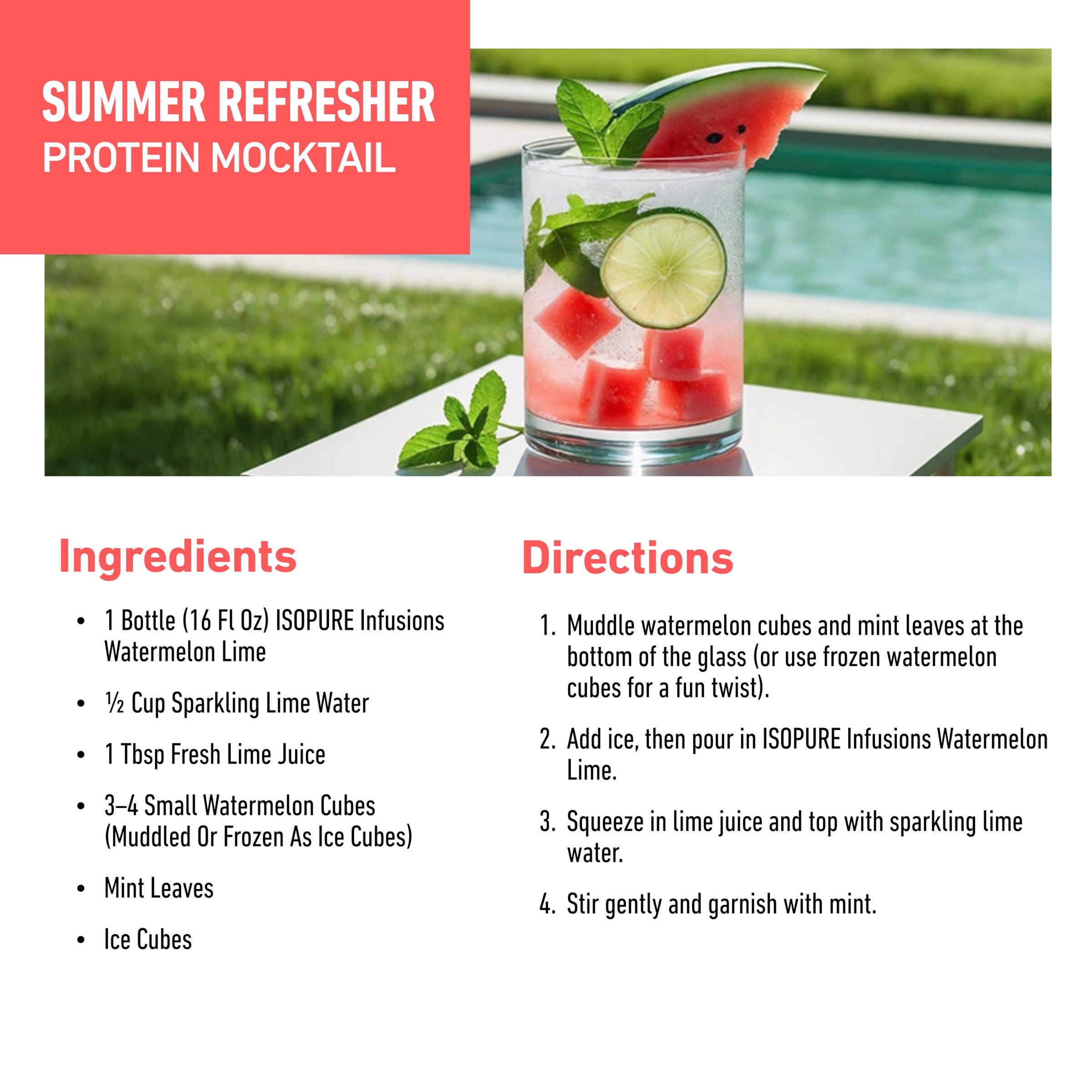 Clear Protein Powder - Watermelon Lime (16 Servings)