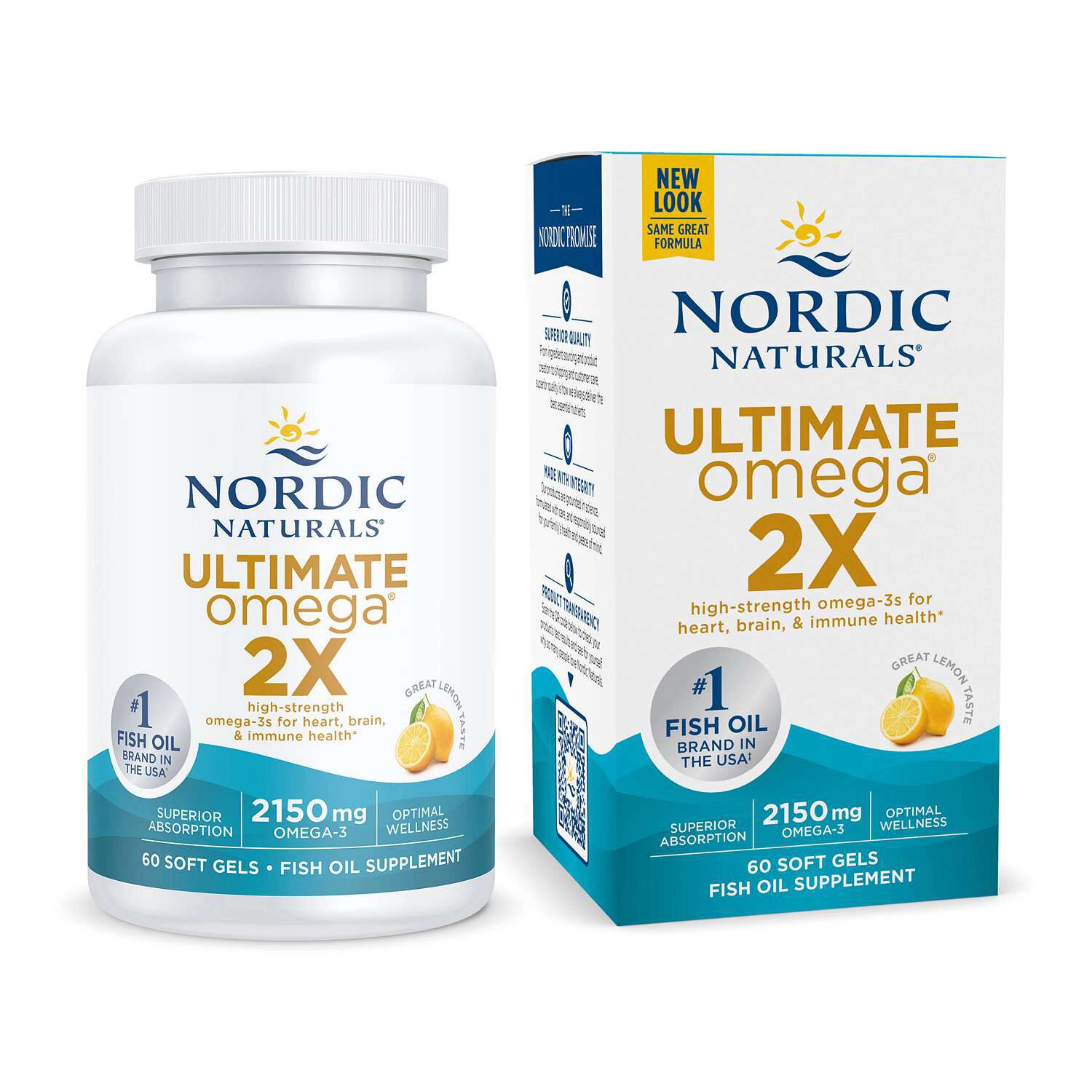 Ultimate Omega&reg; 2X - Lemon - 60 Softgels (30 Servings)