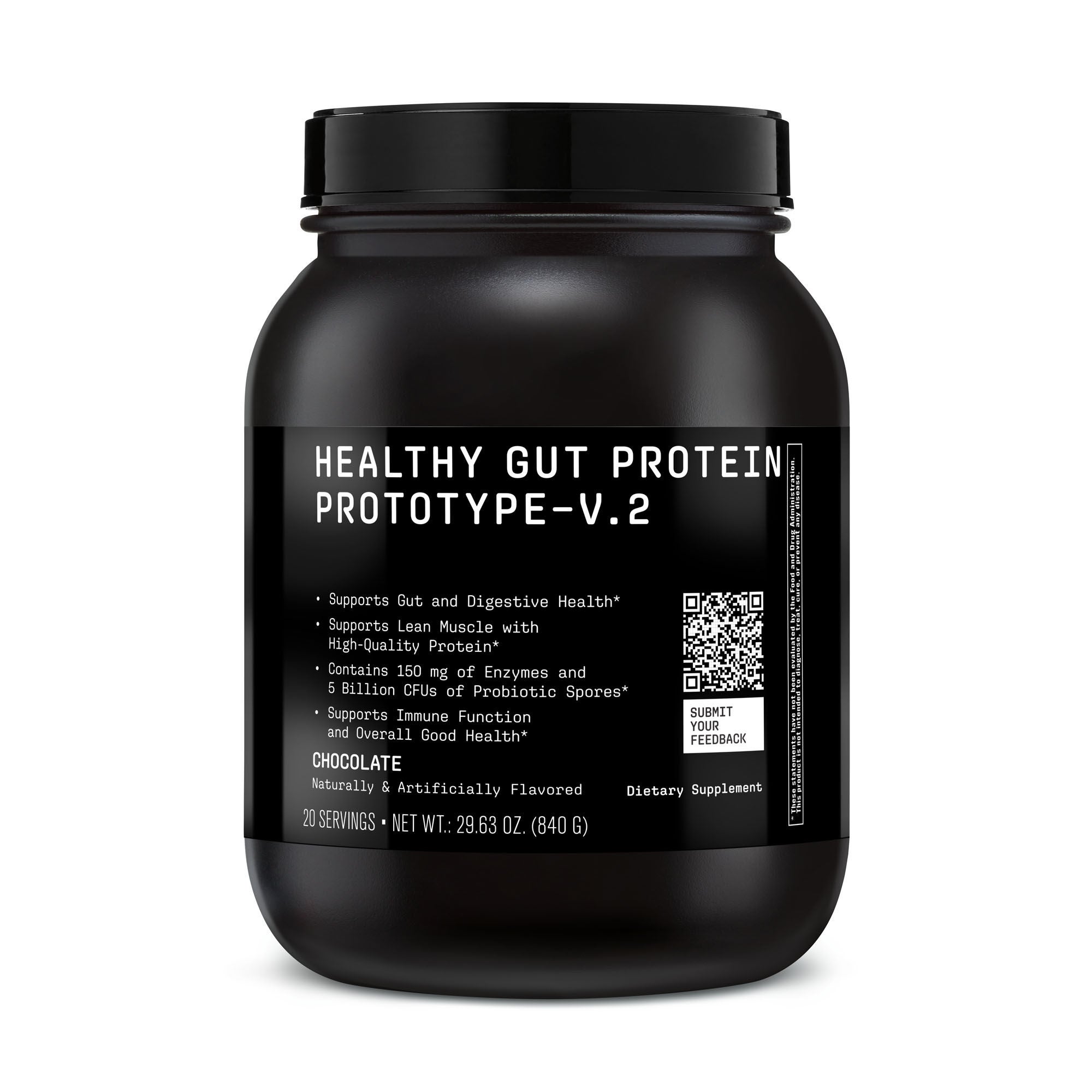 Healthy Gut Protein Prototype - V.1 - Chocolate (20 Servings) Chocolate | GNC
