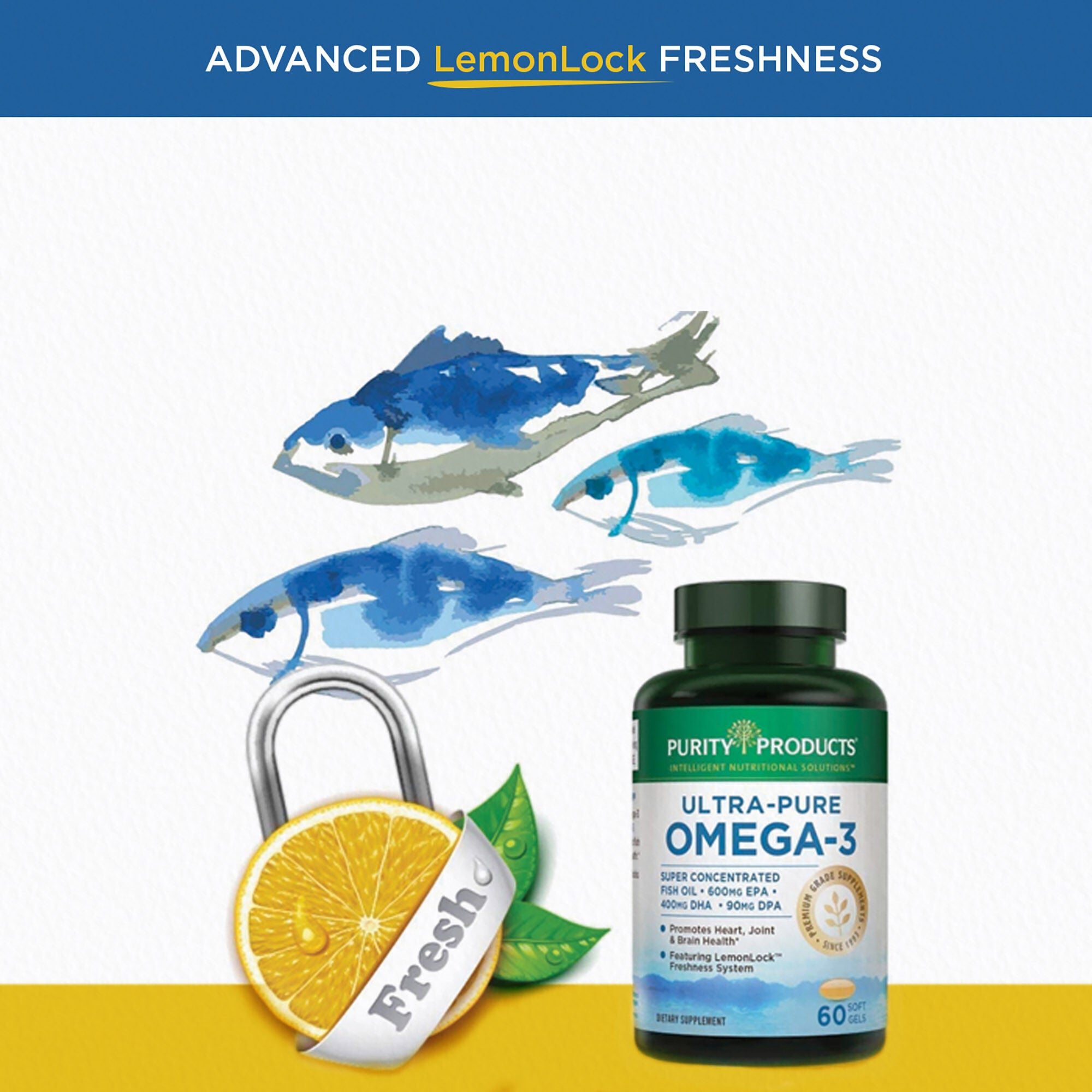 Ultra - Pure Omega - 3 - 60 Softgels (30 Servings)  | GNC