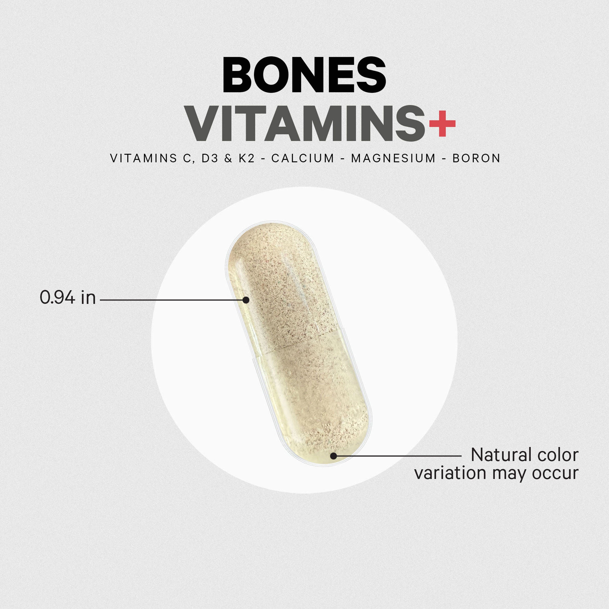 Bones Vitamins+ - 90 Vegetable Capsules (30 Servings)  | GNC