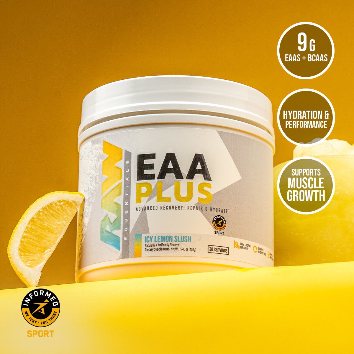 Essential EAA Plus - Icy Lemon Slush (30 Servings)  | GNC