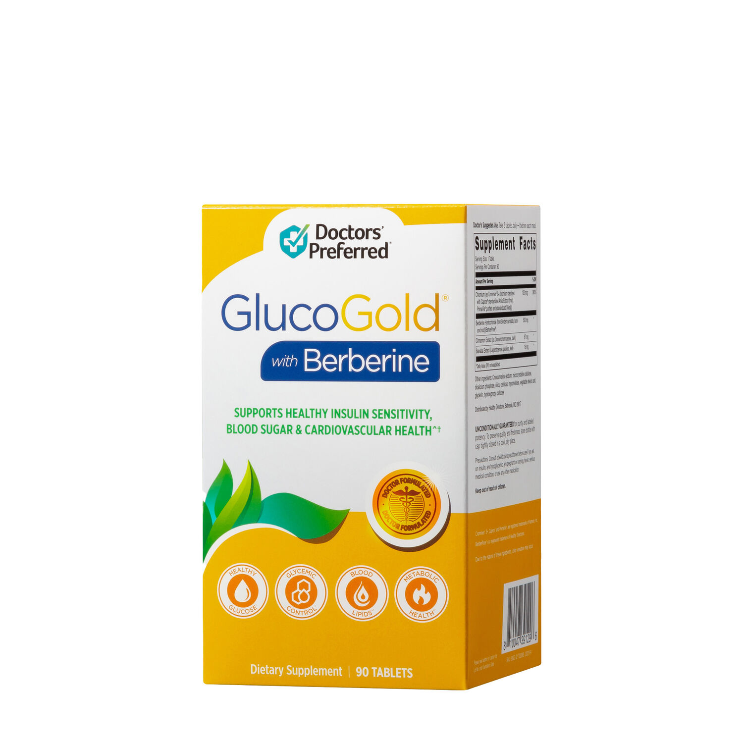 GlucoGold&reg; with Berberine - 90 Tablets &#40;90 Servings&#41;  | GNC