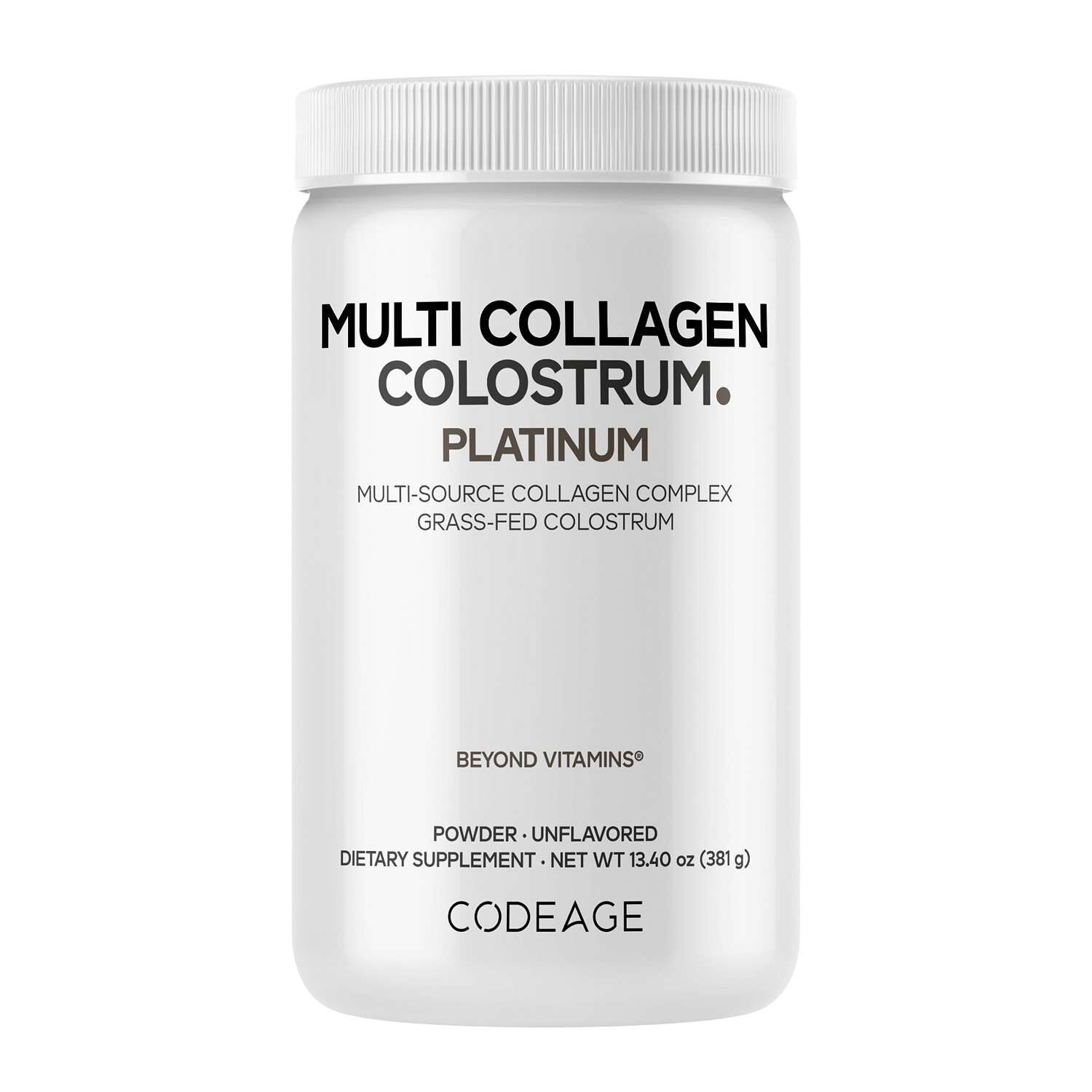 Multi Collagen Colostrum Powder - Unflavored - 12.4 oz. (30 Servings)