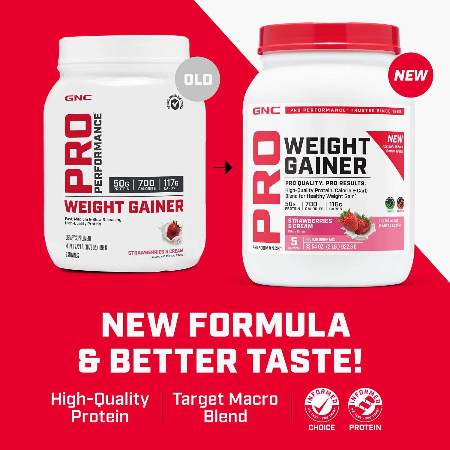 Weight Gainer - Strawberries & Cream (5 Servings)