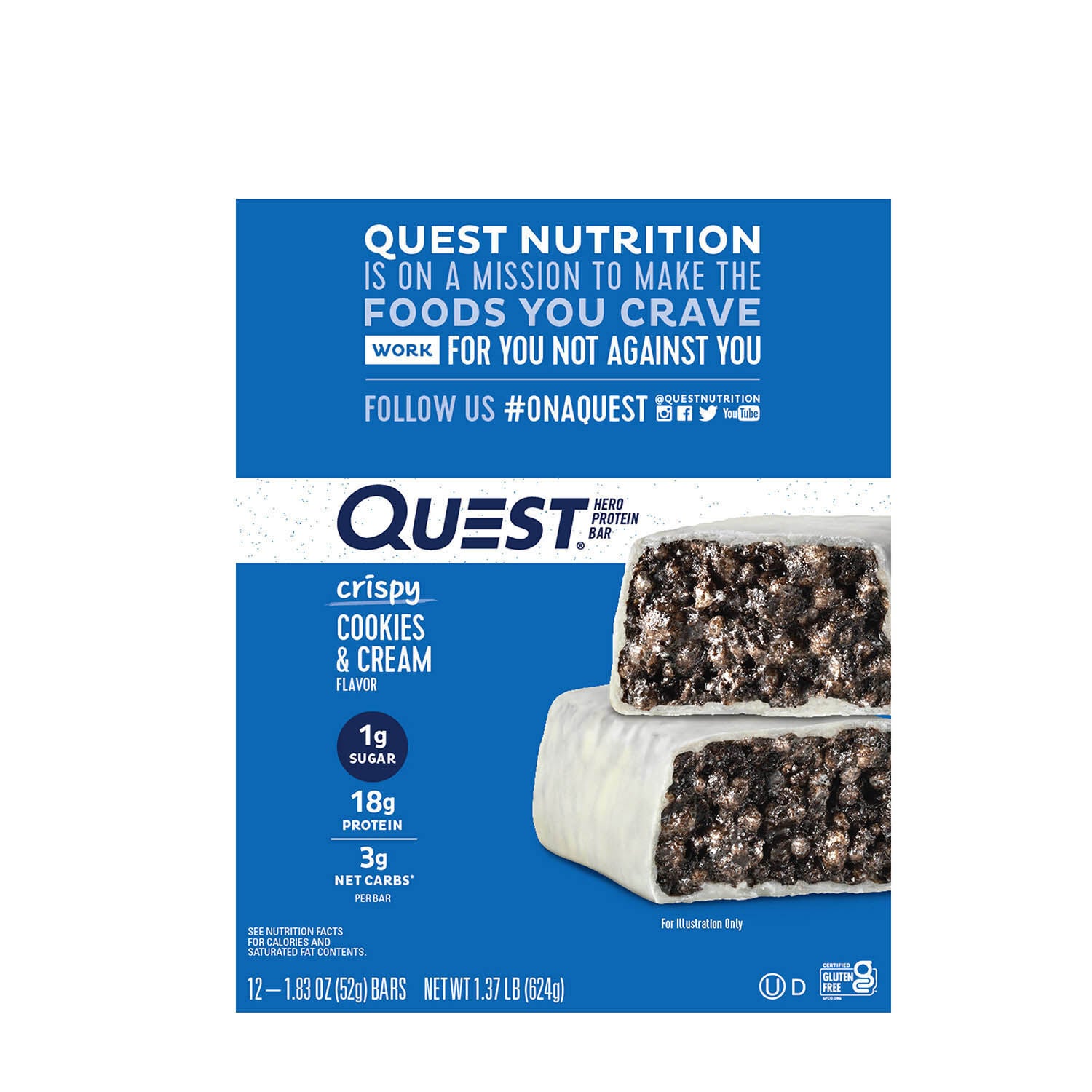 Quest Hero Protein Bar - Cookies and Cream | GNC