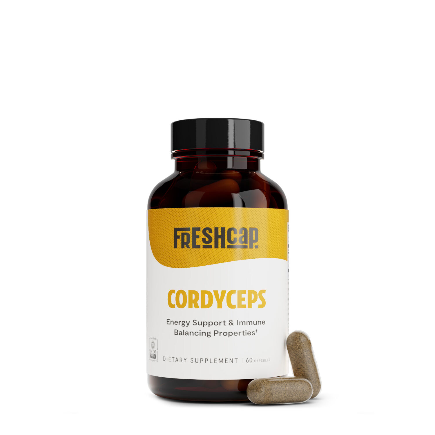 FreshCap Cordyceps Vegan - 60 Capsules (30 Servings)