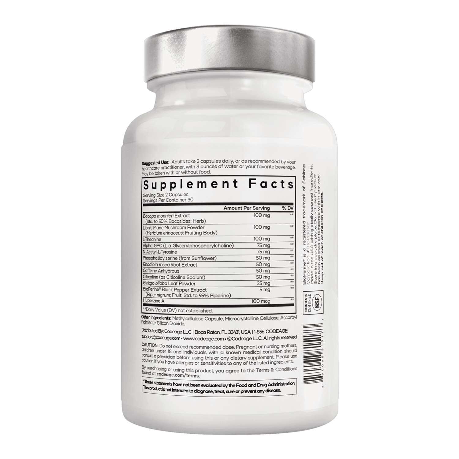Amen Brain Memory - 60 Vegetable Capsules (30 Servings)  | GNC