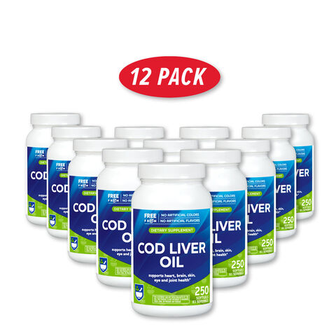 Natural Cod Liver Oil - 250 Softgels - 12 Pack &#40;83 Servings each&#41;  | GNC