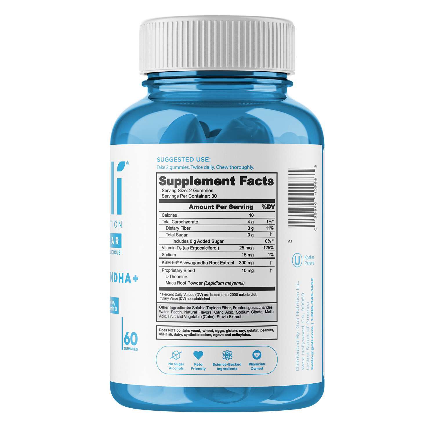 Ashwagandha+ Gummies  - 60 Gummies (30 Servings)  | GNC