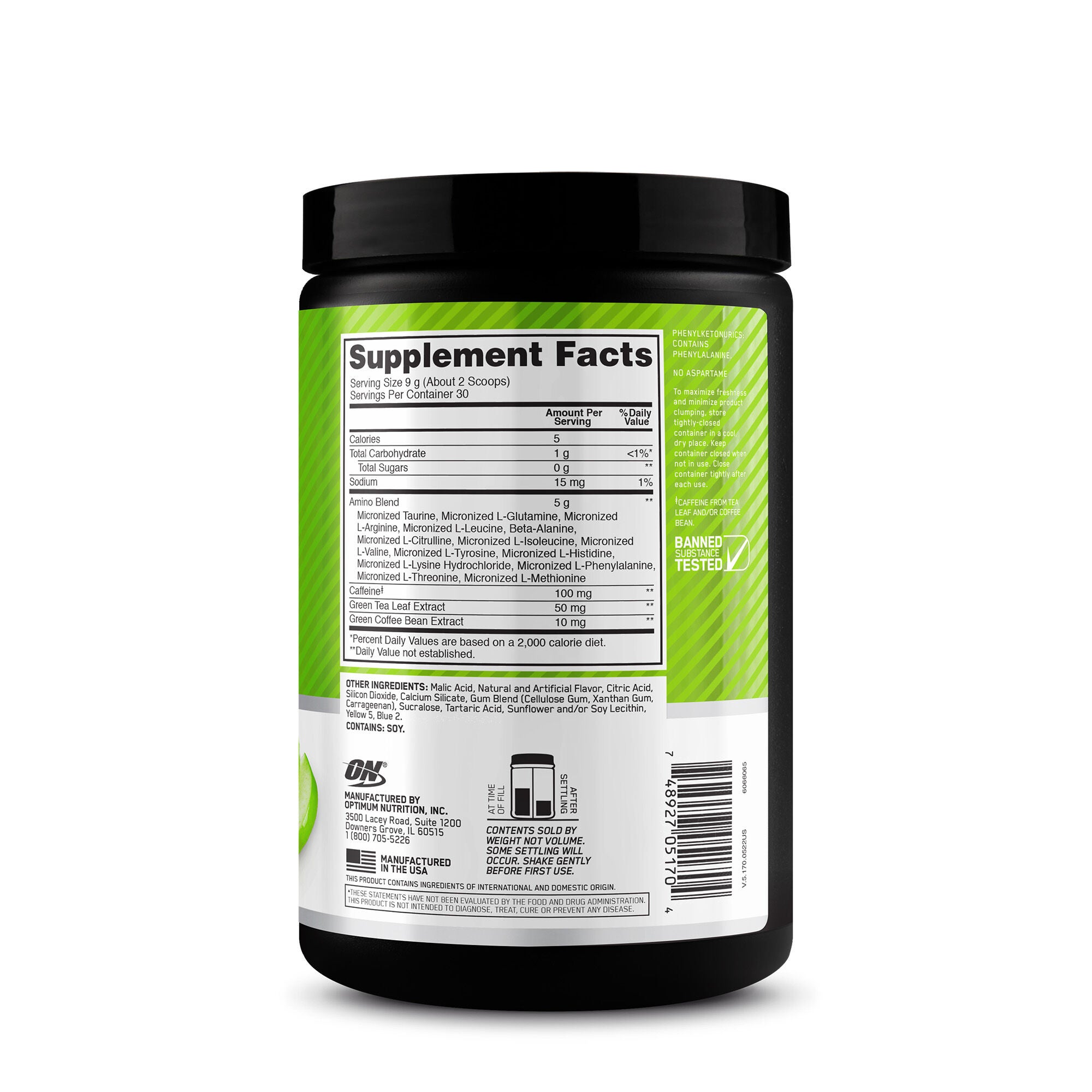Essential AMIN.O. Energy&trade; - Green Apple&nbsp;(30 Servings) Green Apple | GNC