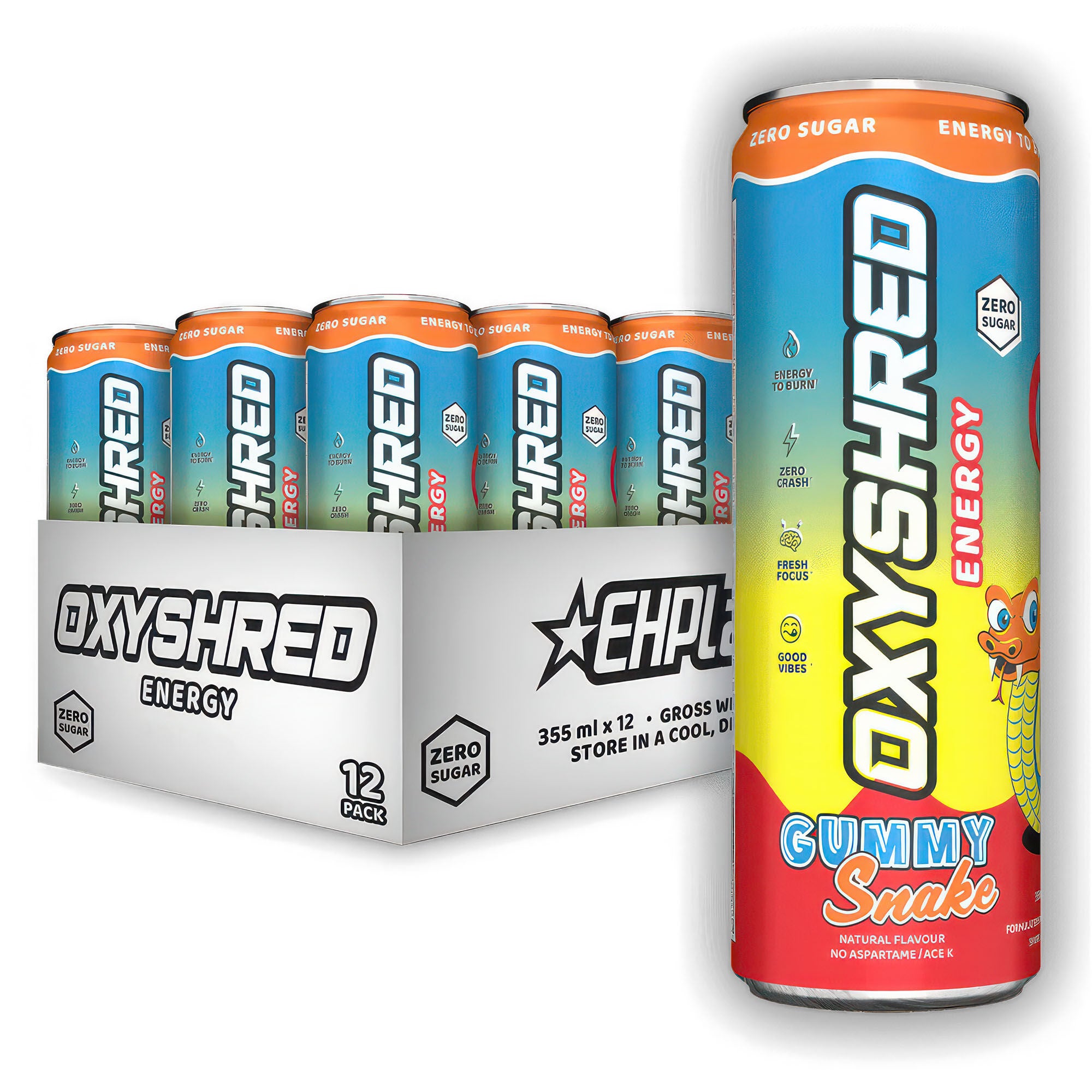 OxyShred Energy - Gummy Snake - 12 fl oz (12 Cans)  | GNC