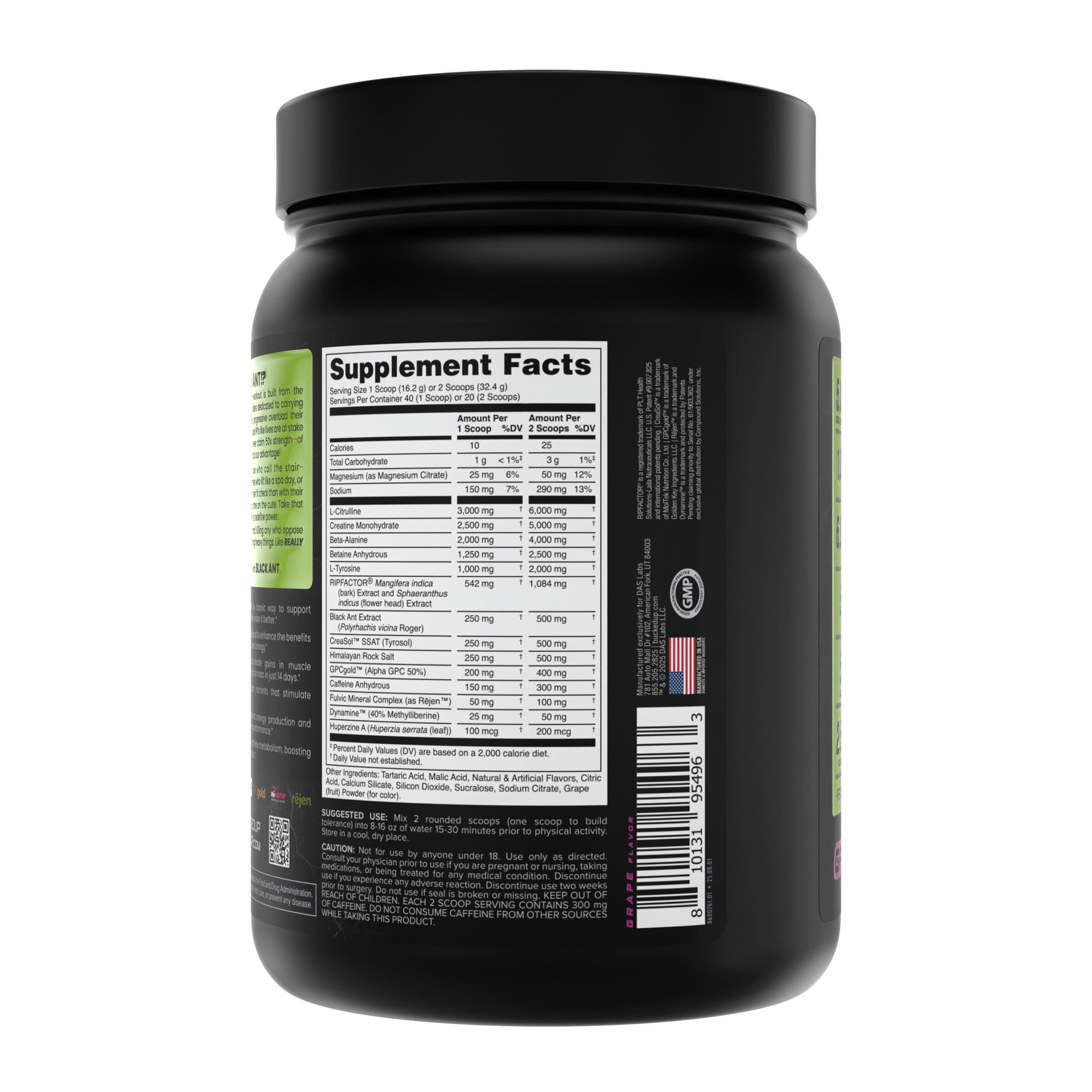 Black Ant Pre-Workout - Grape (20 Servings)  | GNC